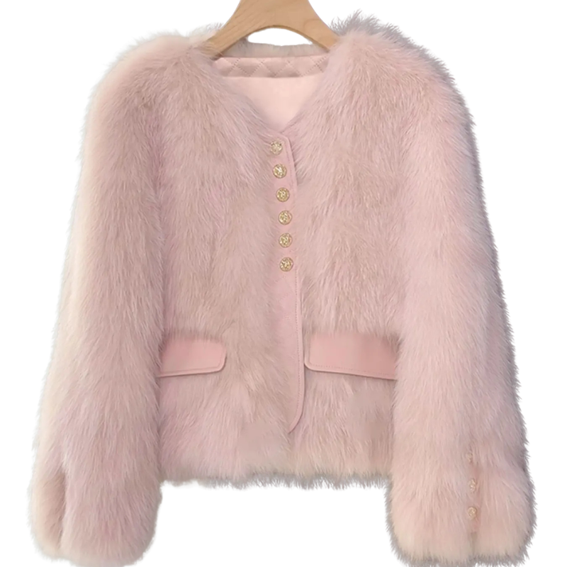 Vivienne | Faux Fur Patchwork Cropped Jacket