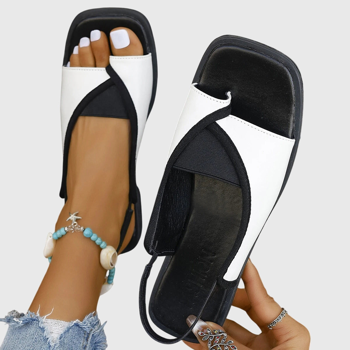 Avril | Orthopedic Square-Toe Sandals