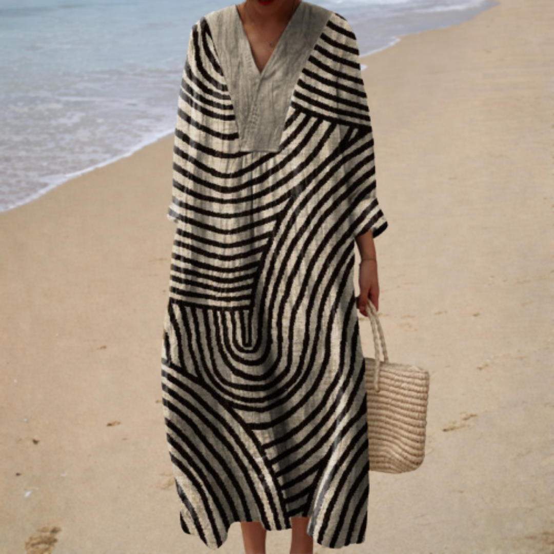 Ellie | Long Graphic Dress