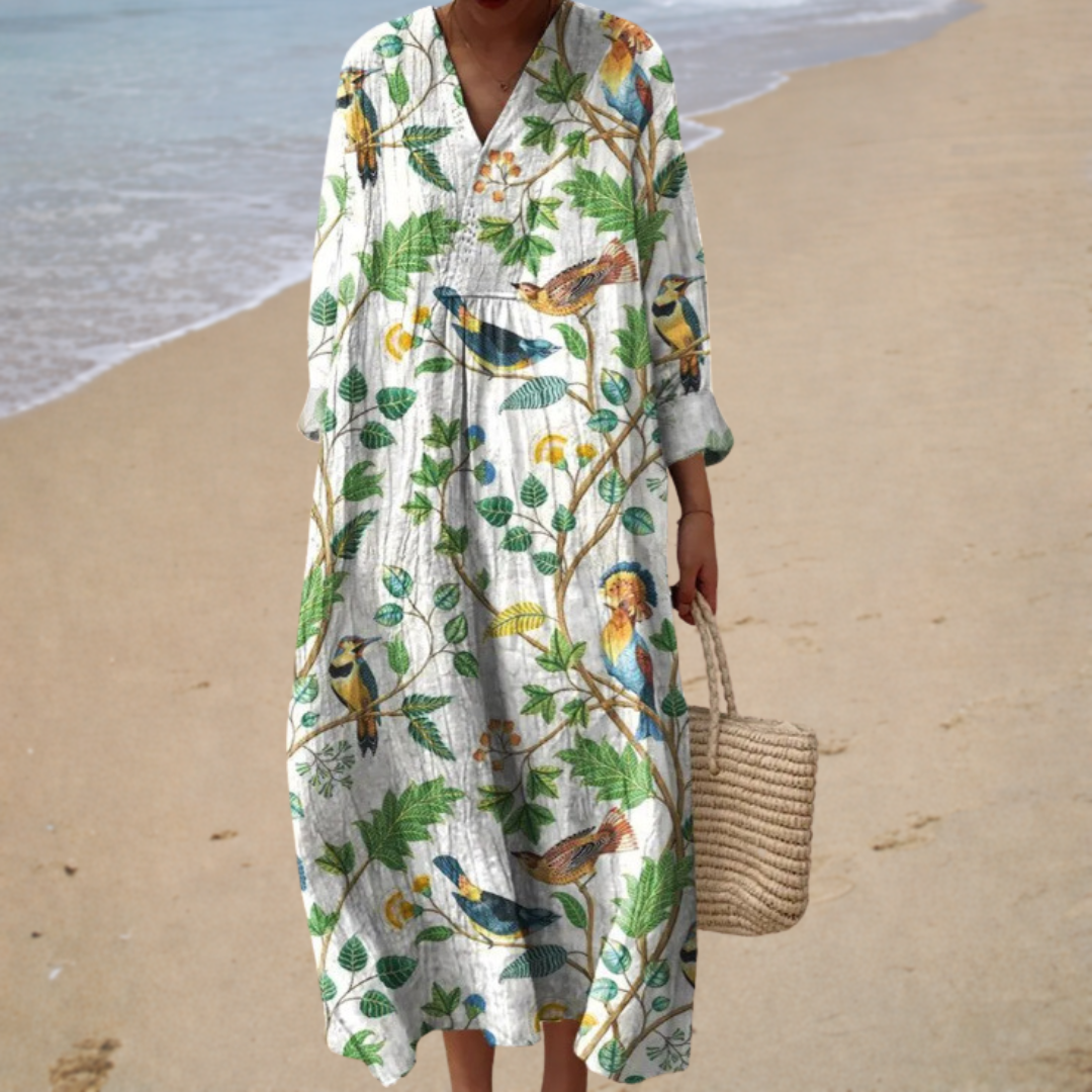 Kendall | Natural Tropical Dress