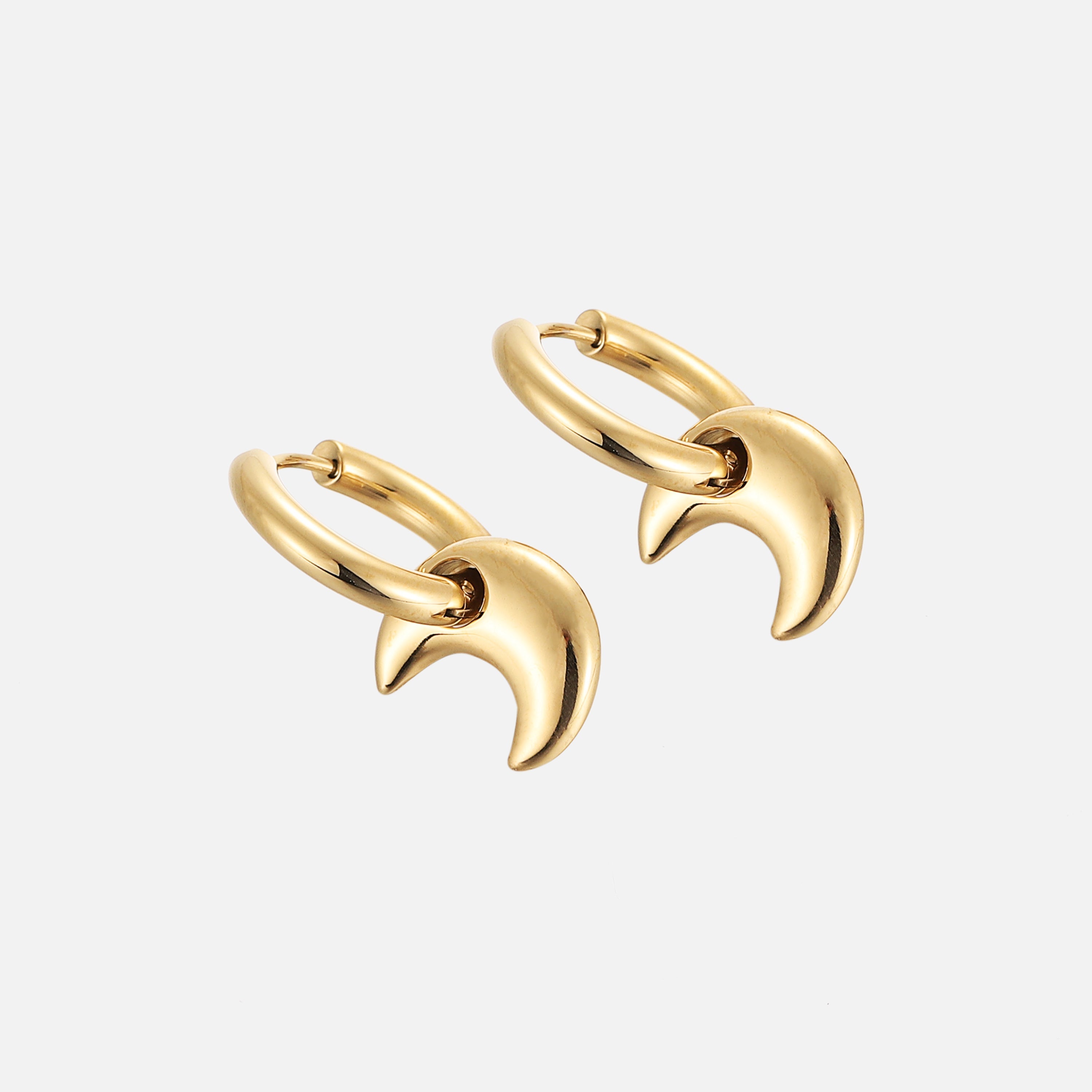 Gisela | Crescent Gold Hoop Earrings