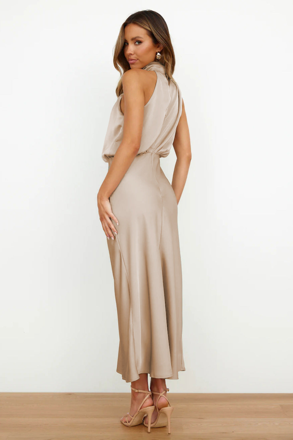 Chelsea | Satin Halter Slip Dress