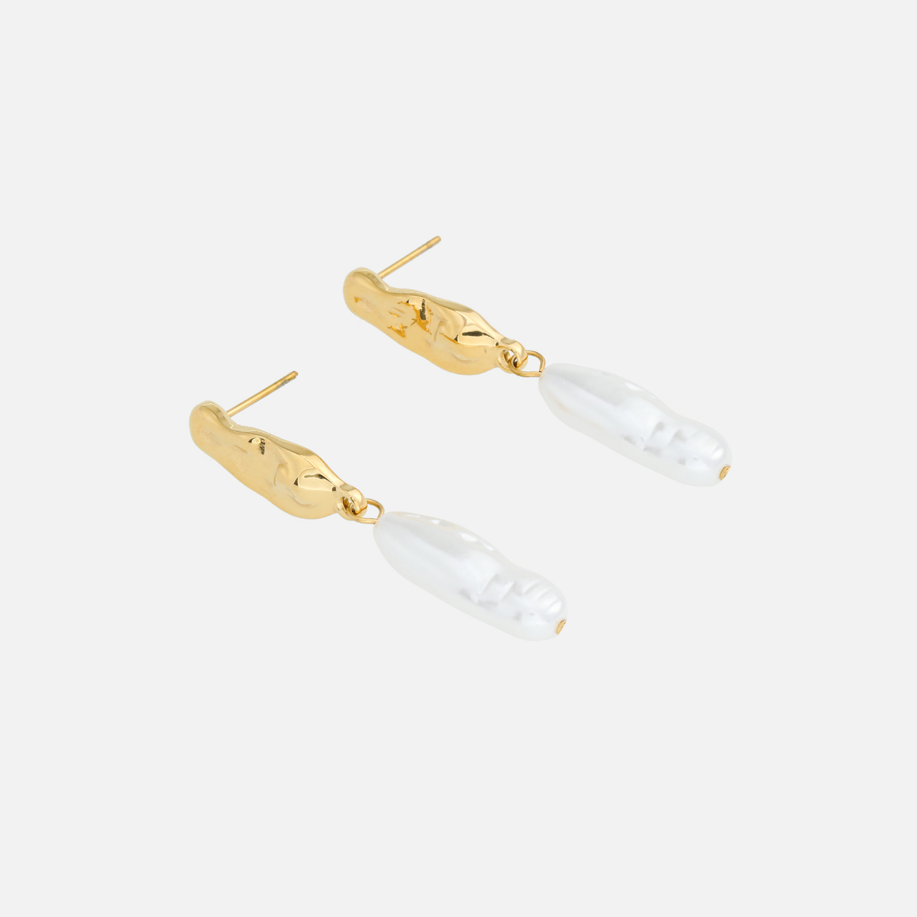Wynona | Sculpted Pearl Drop Earrings