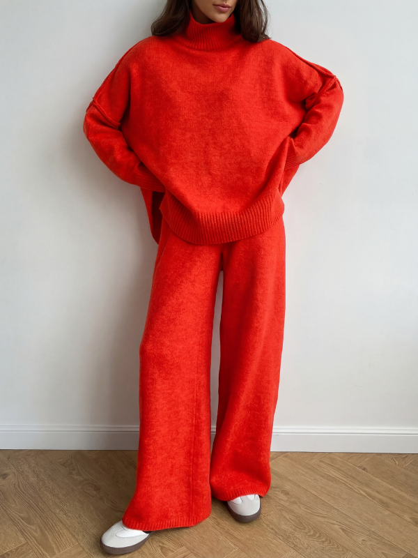 Céleste | Turtleneck & Wide-Leg Knit Set