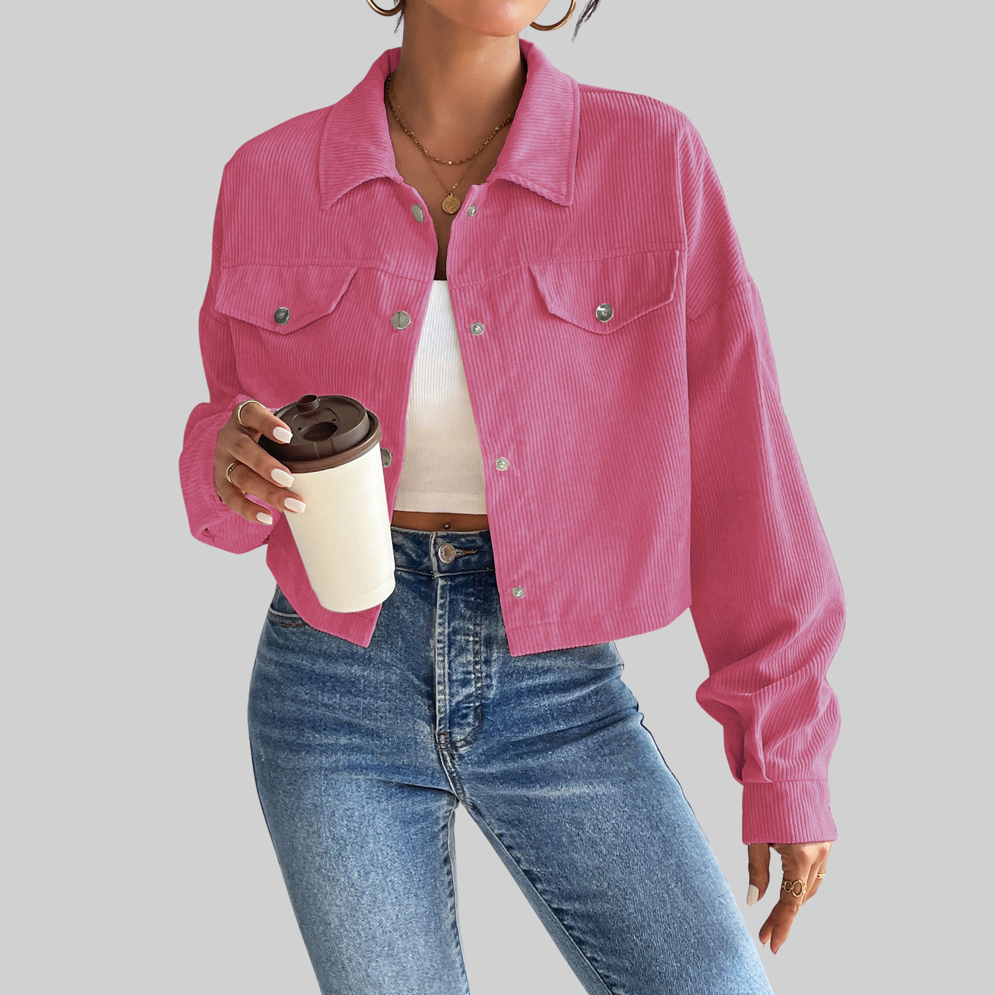 Estrella | Classic Collared Button-Front Jacket