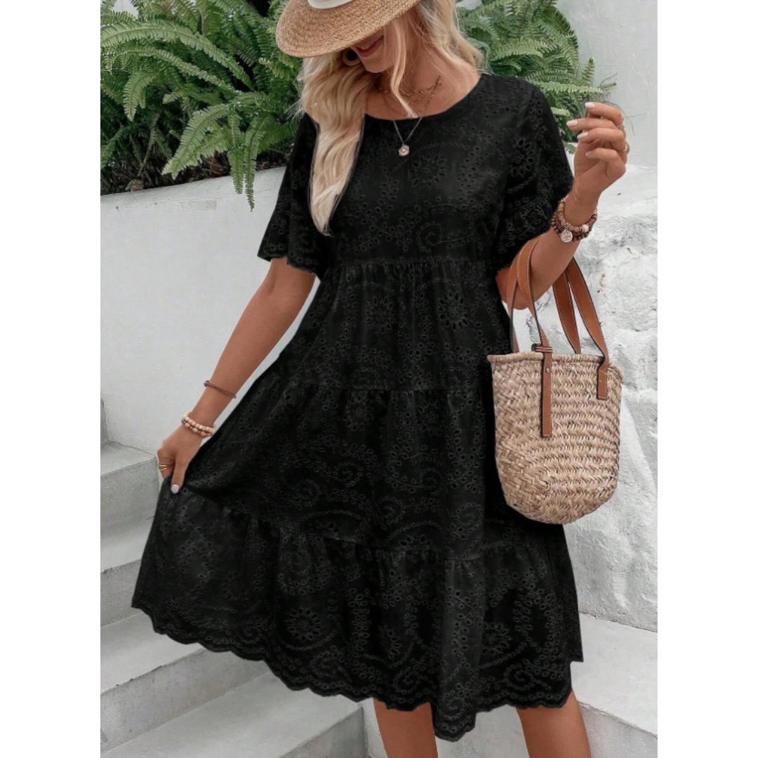 Solène | Boho Round Neck Summer Dress