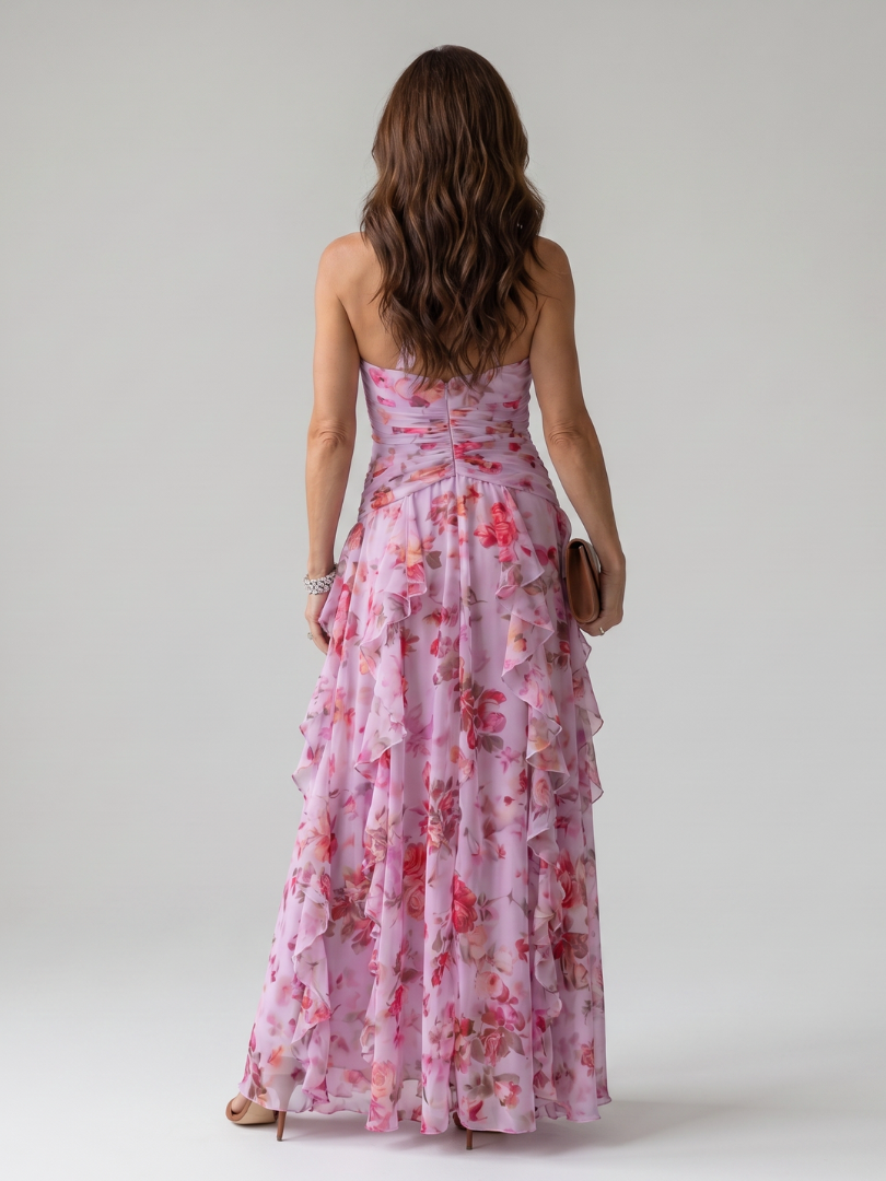 Leonora | Floral Halter Maxi Dress
