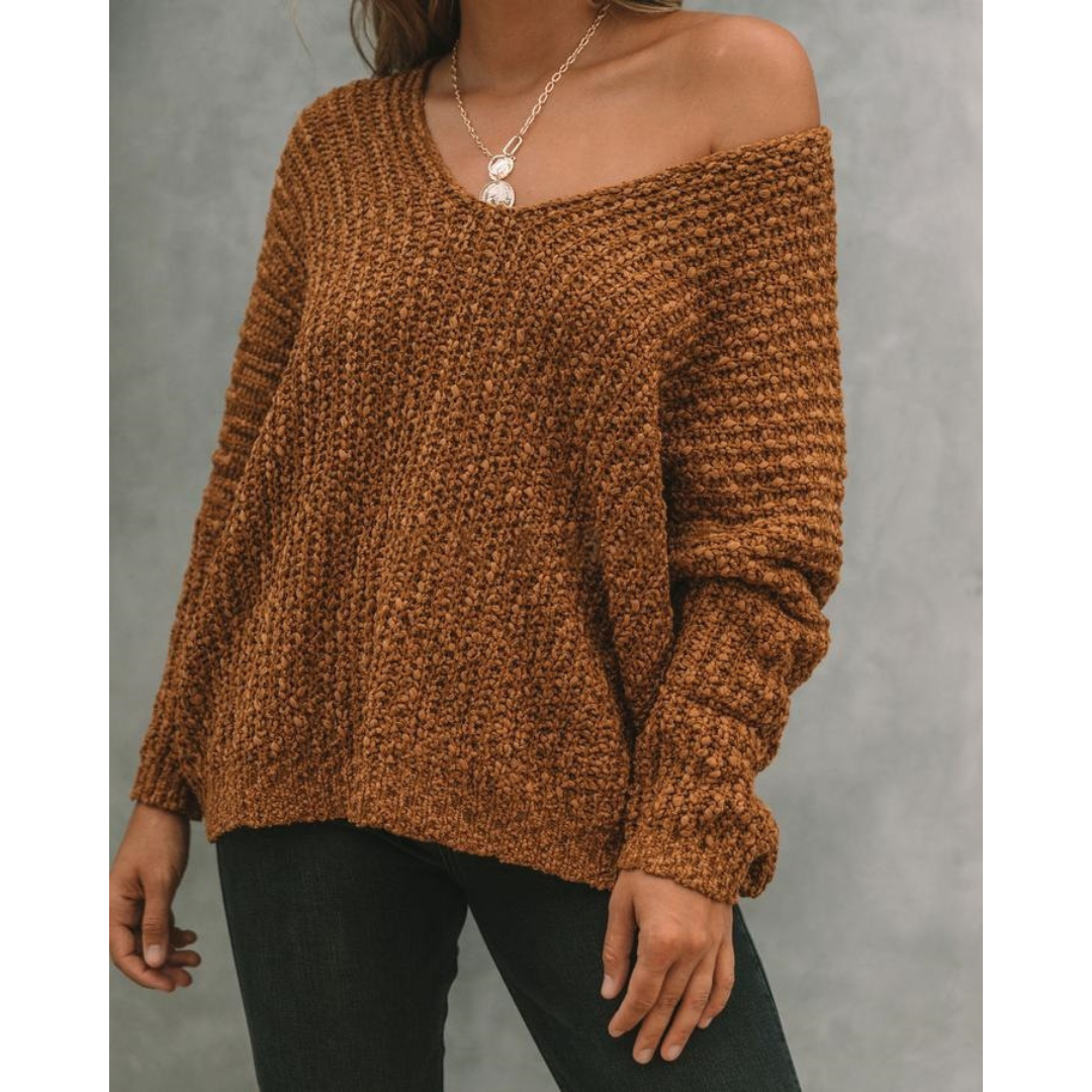 Solène | Drop Shoulder Knit Sweater