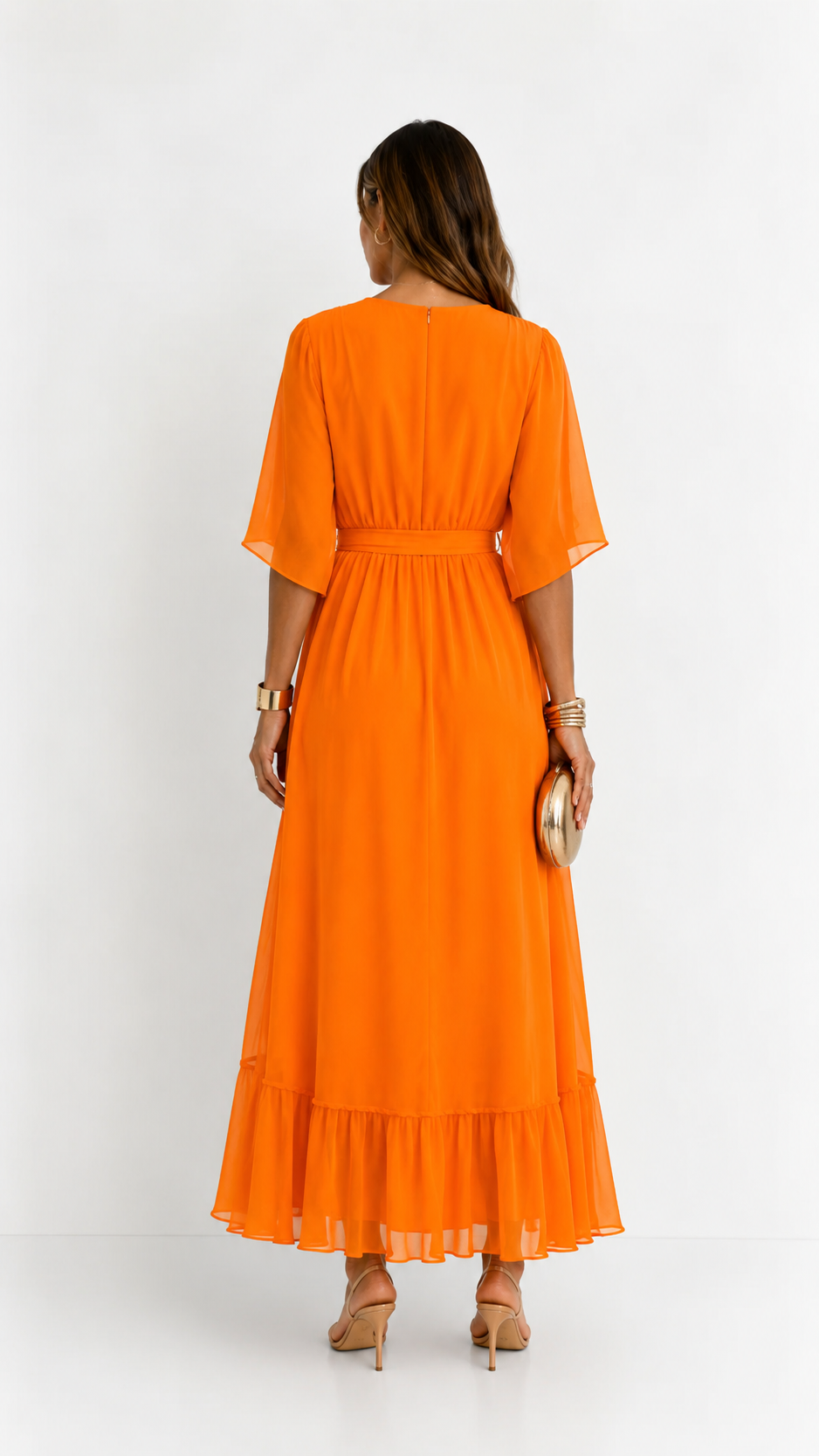 Leanna | Chiffon Wrap Maxi Dress
