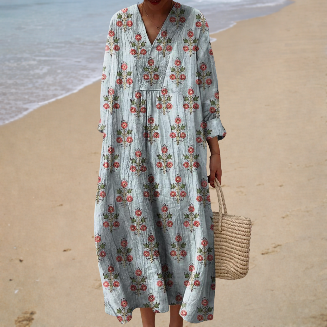 Makayla | Long Vintage Floral Dress