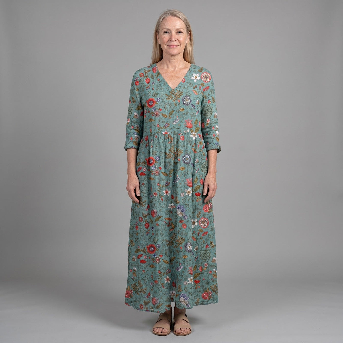 Estella | Floral Summer Midi Dress