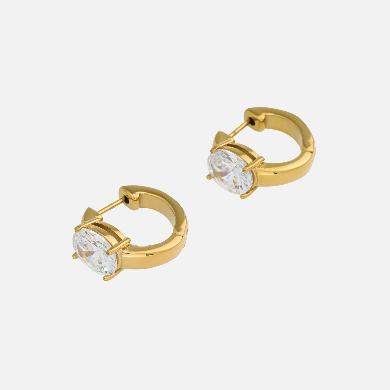 Liesel | Gold-Tone Crystal Hoop Earrings