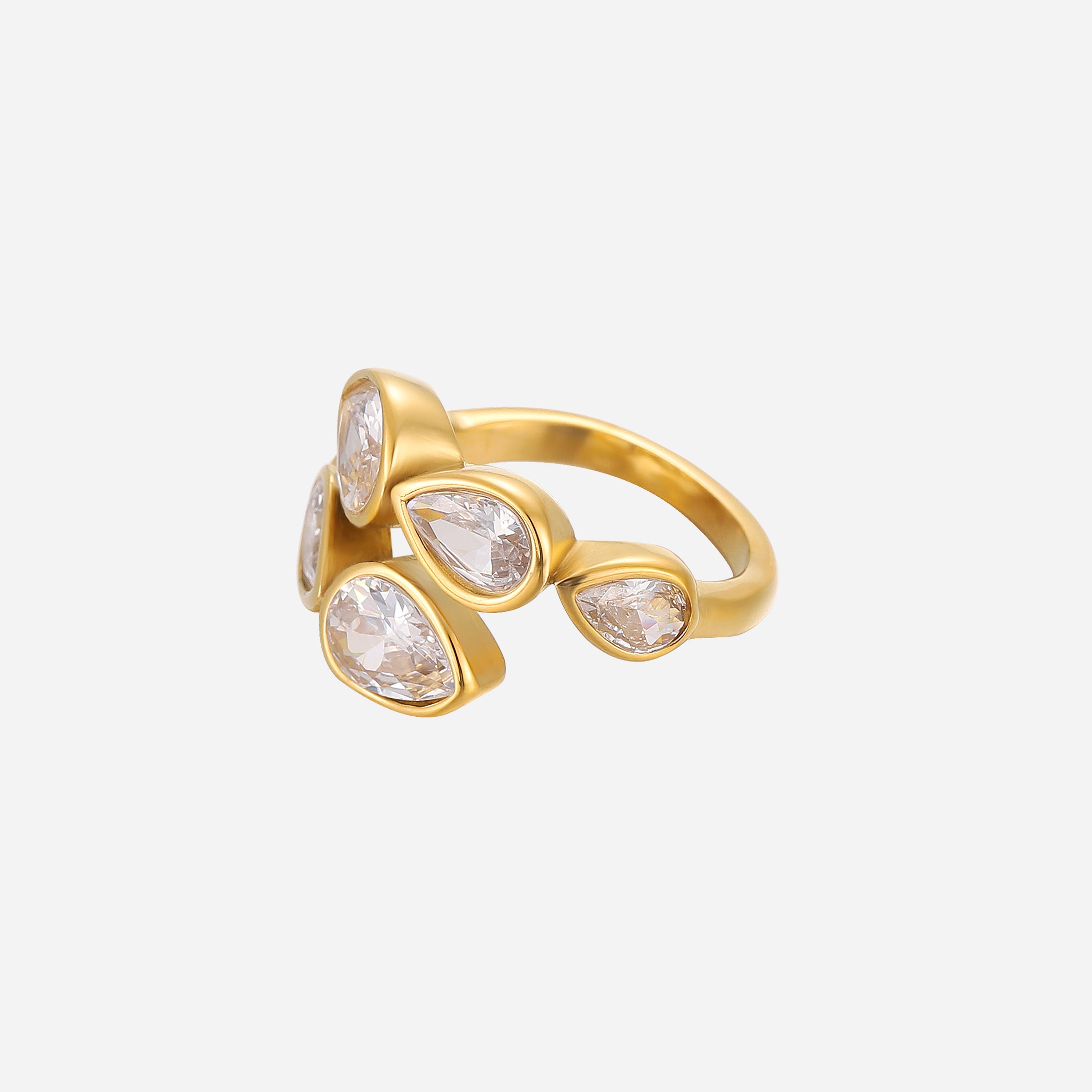 Braelynn | Lustre Adjustable Crystal Ring