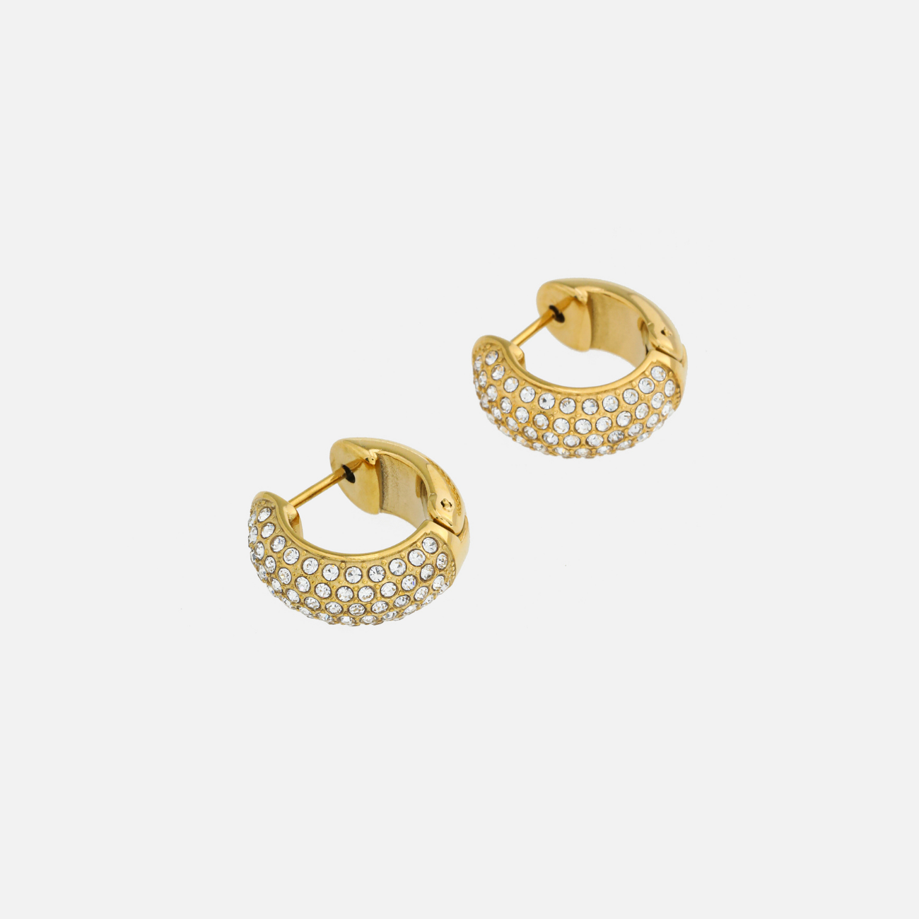 Philippa | Crystal Pavé Hoop Earrings