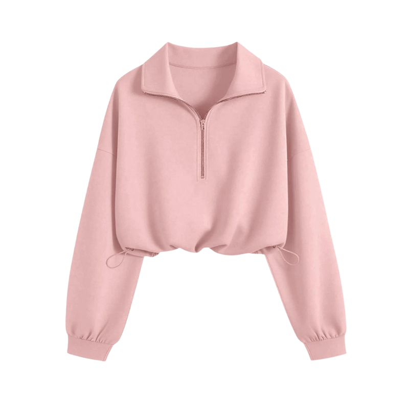 Camille | Cropped Half-Zip Pullover