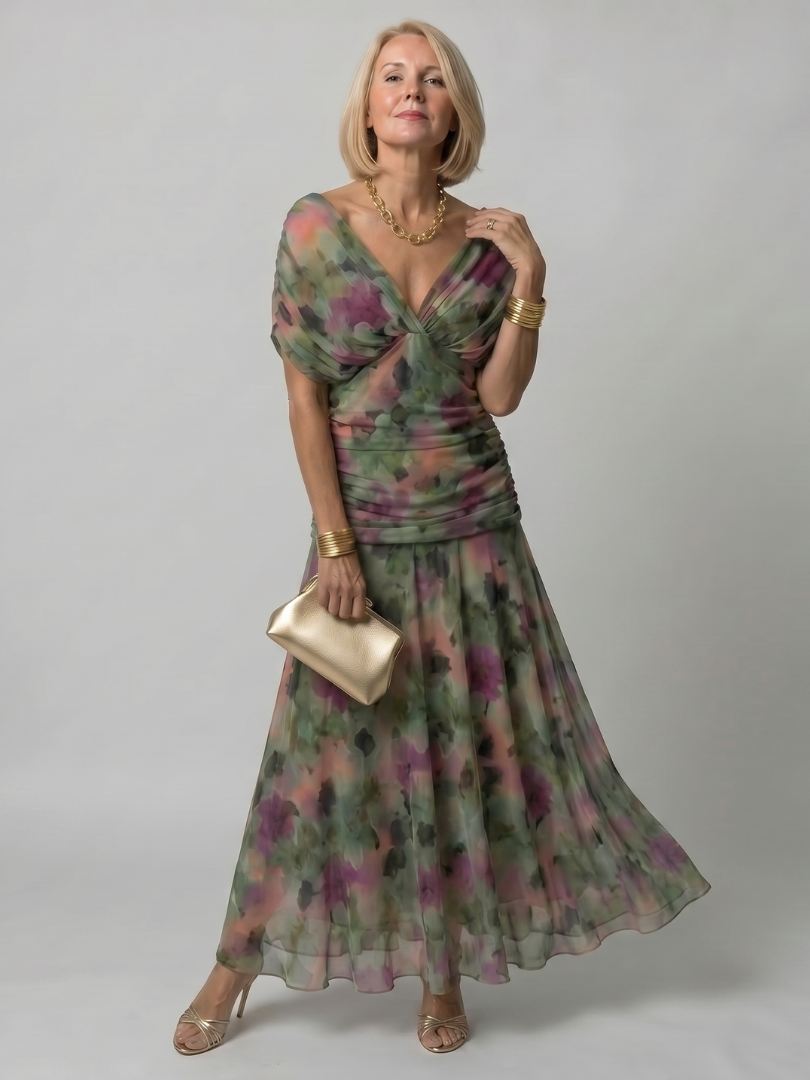Treva | Off Shoulder Flow Midi Dress