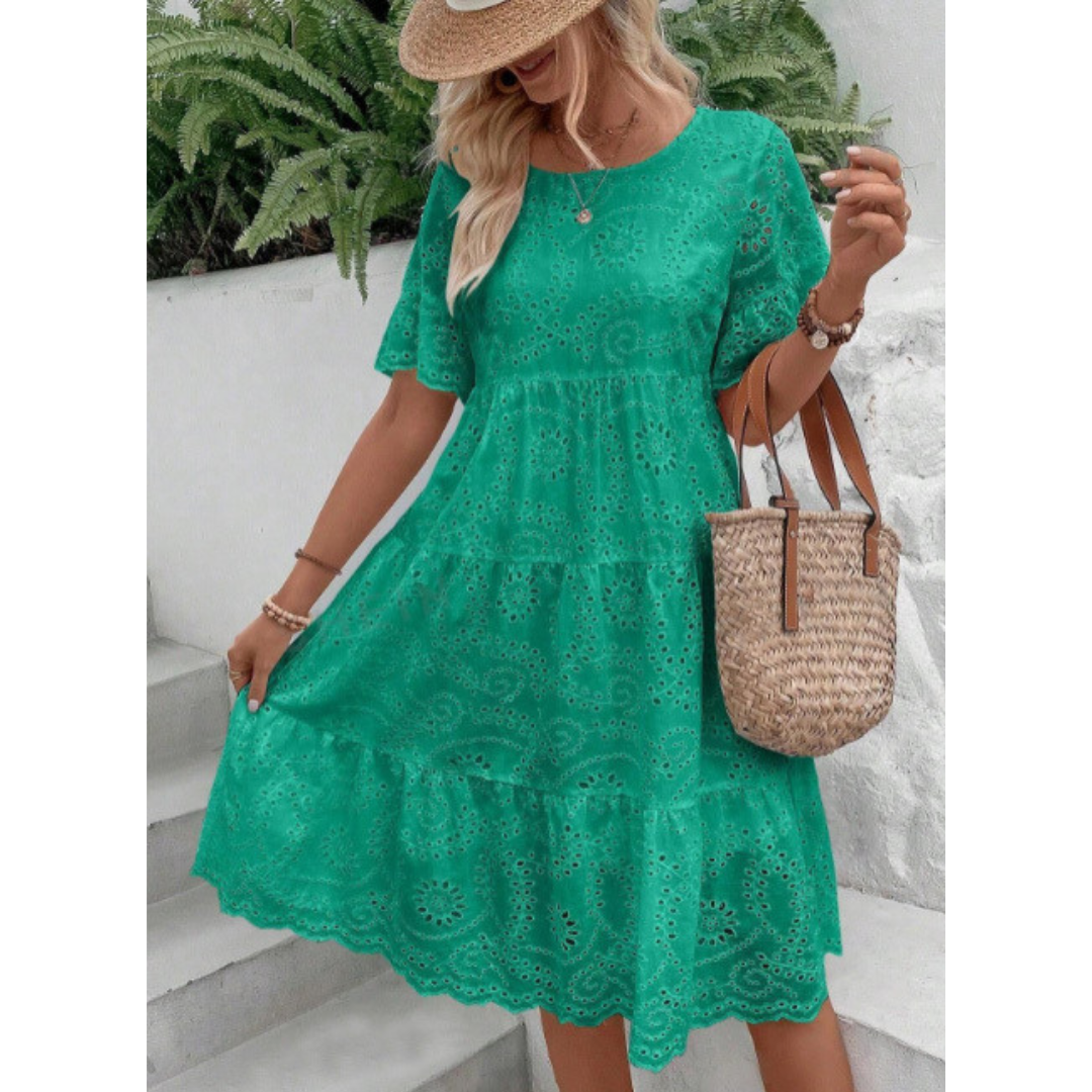 Solène | Boho Round Neck Summer Dress
