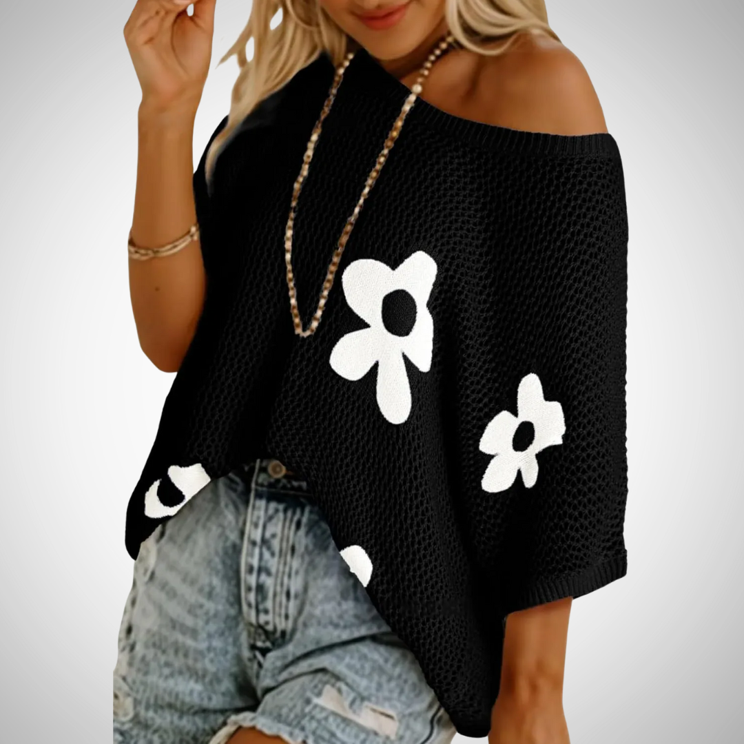 Celeste | Lightweight Crochet Knit Top