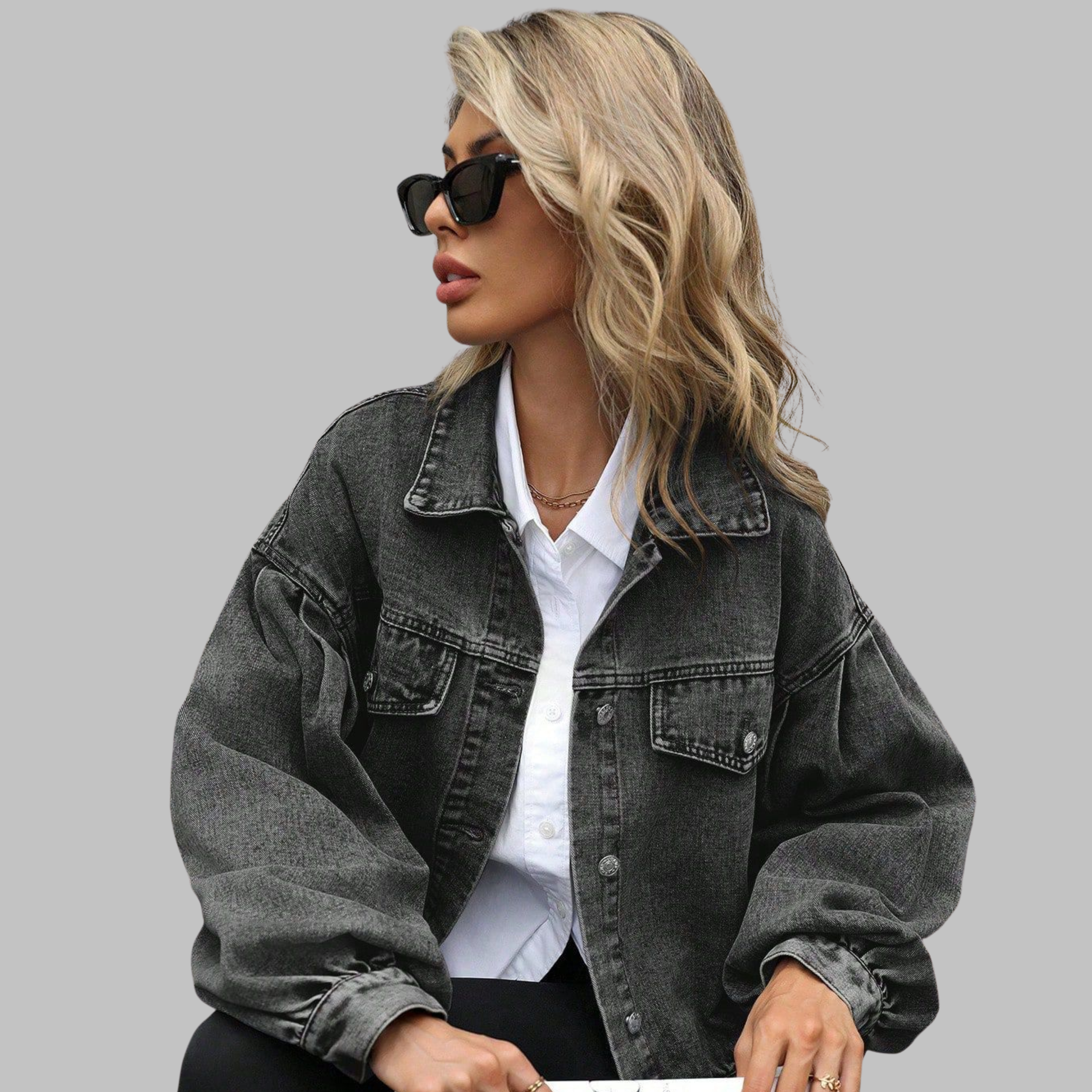 Camille | Long Sleeve Button-Down Jacket