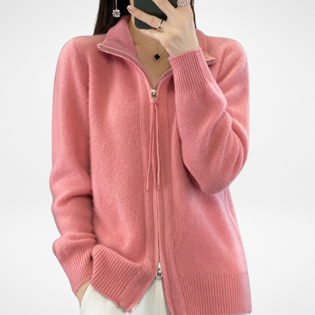 Céleste | Minimalist Zip Knit Sweater