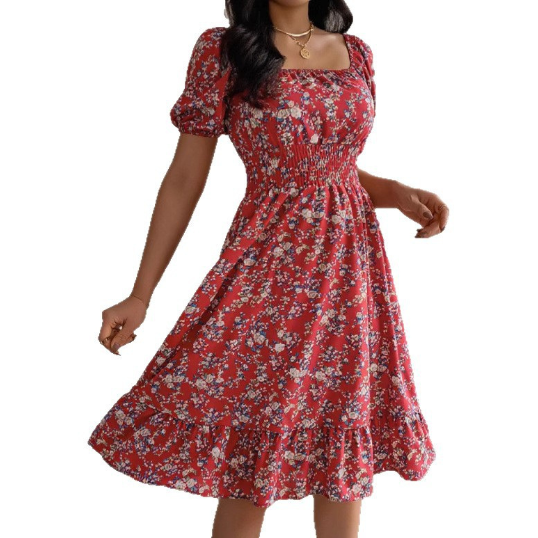 Solène | Square Neck Ruffled Sundress