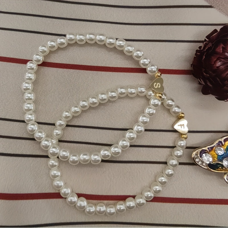 Jocelyn | Initial Heart Charm Bracelet