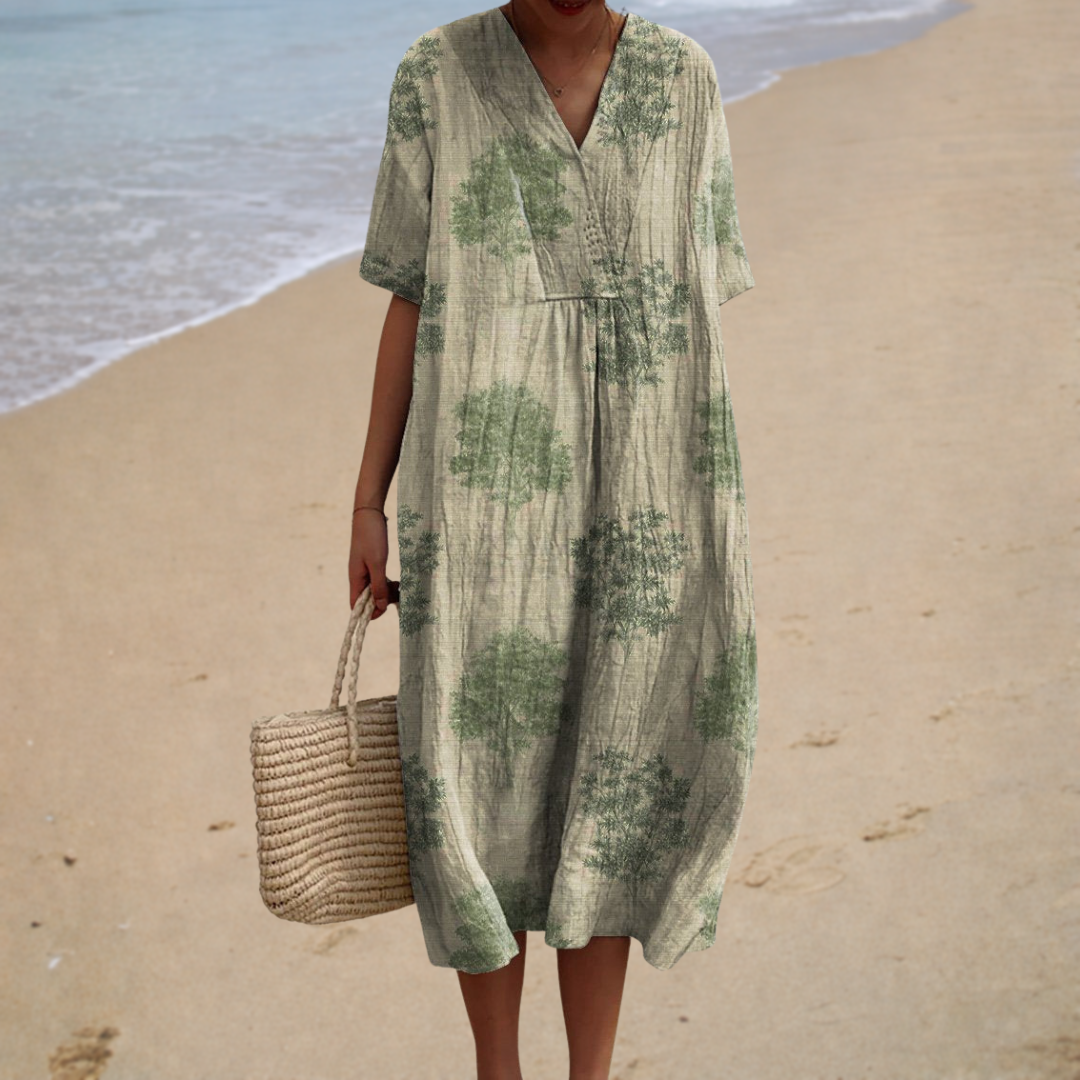 Dorothea | Long Natural Beach Dress