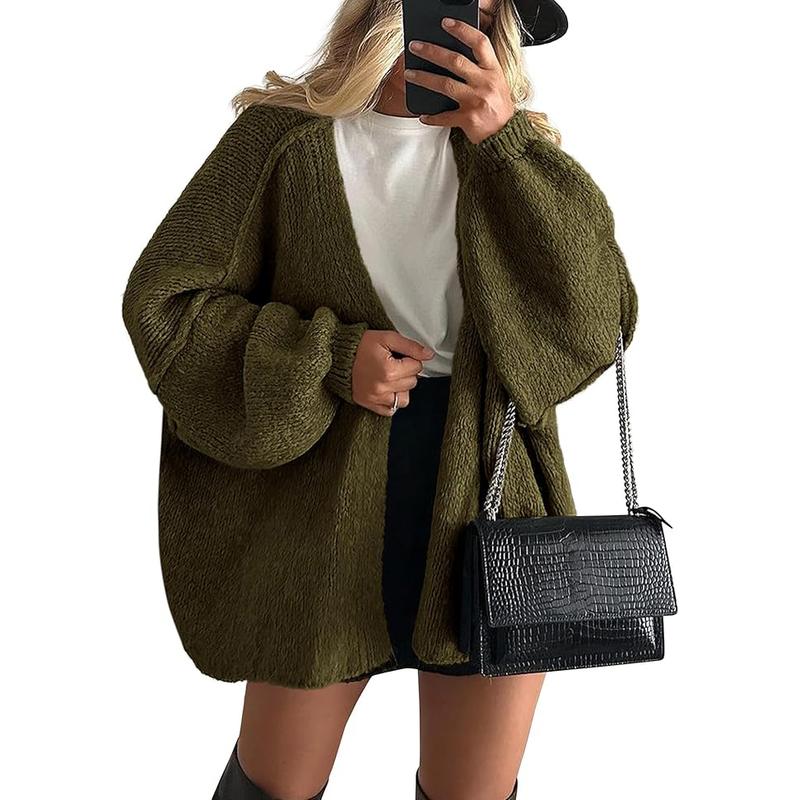 Veronika | Oversized Lantern Sleeve Knit Cardigan