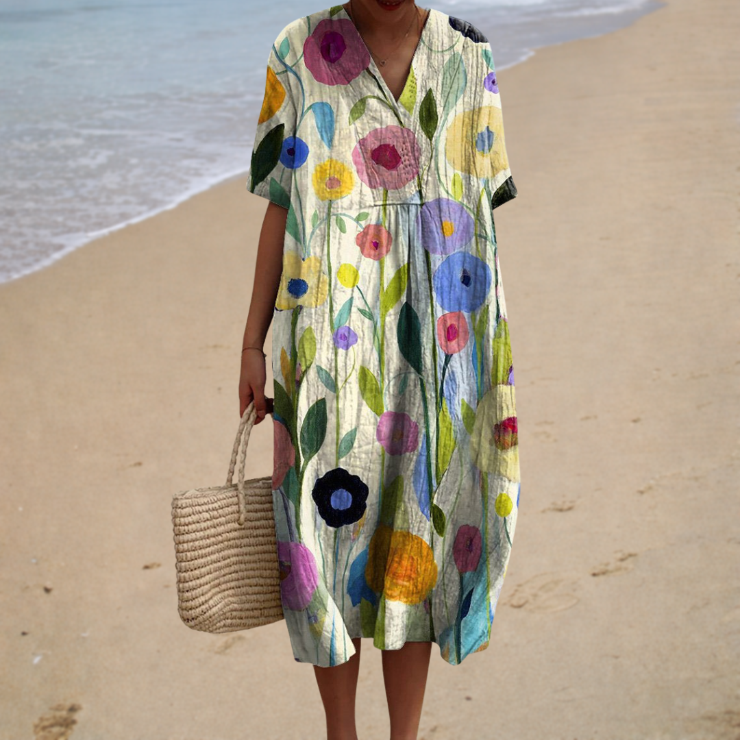 Blake | Long Dress Sardine Motif