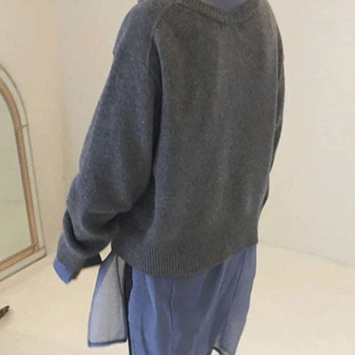 Céleste | Asymmetric Button Knit Cardigan