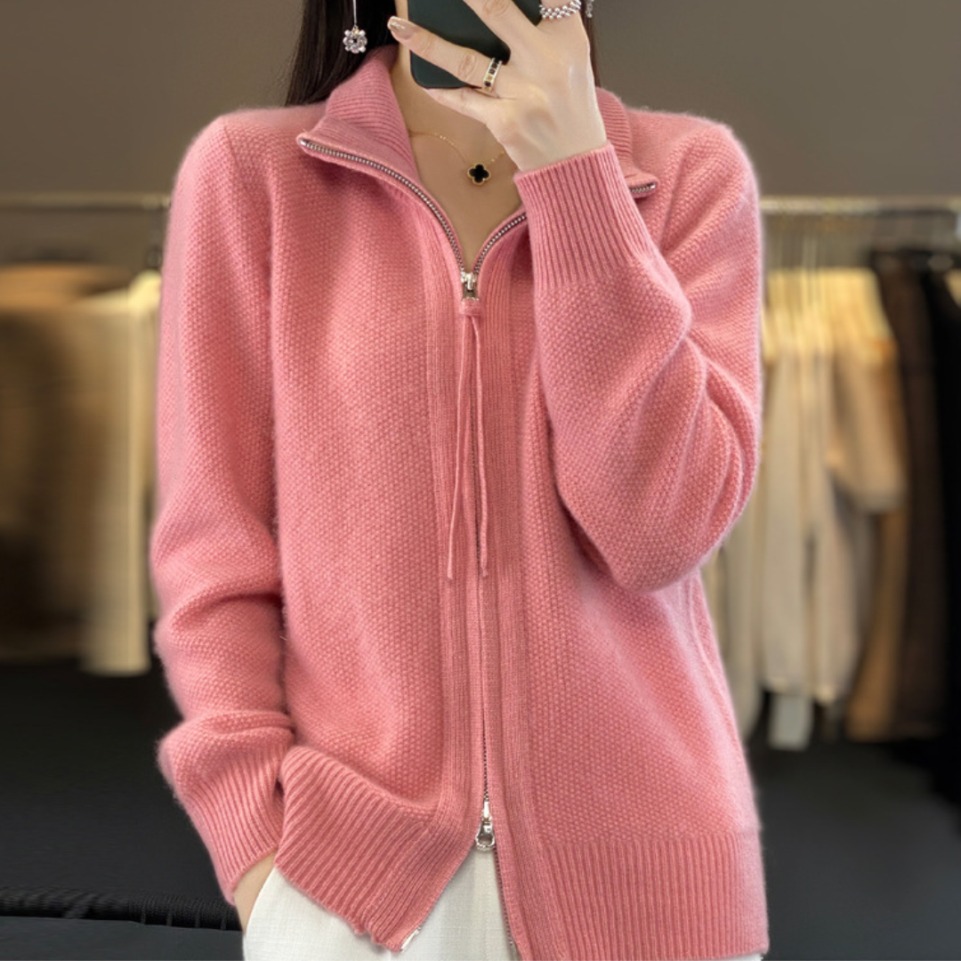 Céleste | Minimalist Zip Knit Sweater