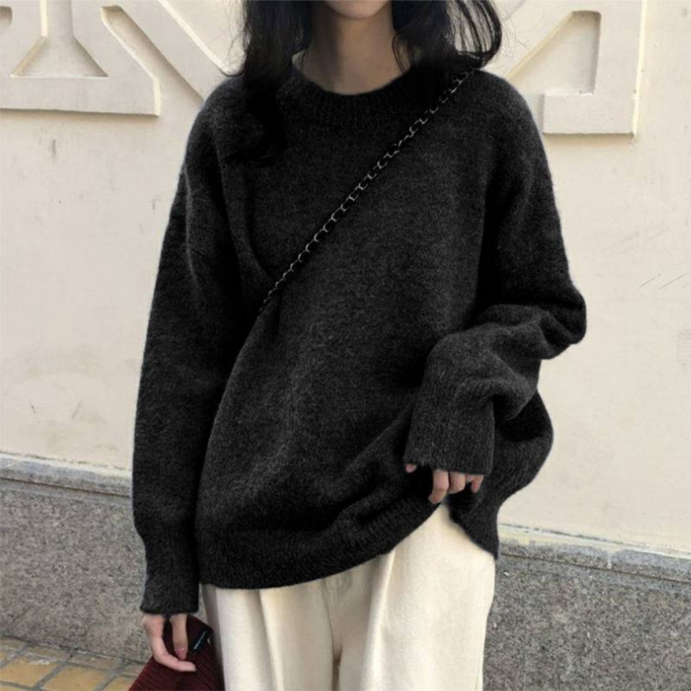 Camille | Relaxed Round Neck Knit Sweater