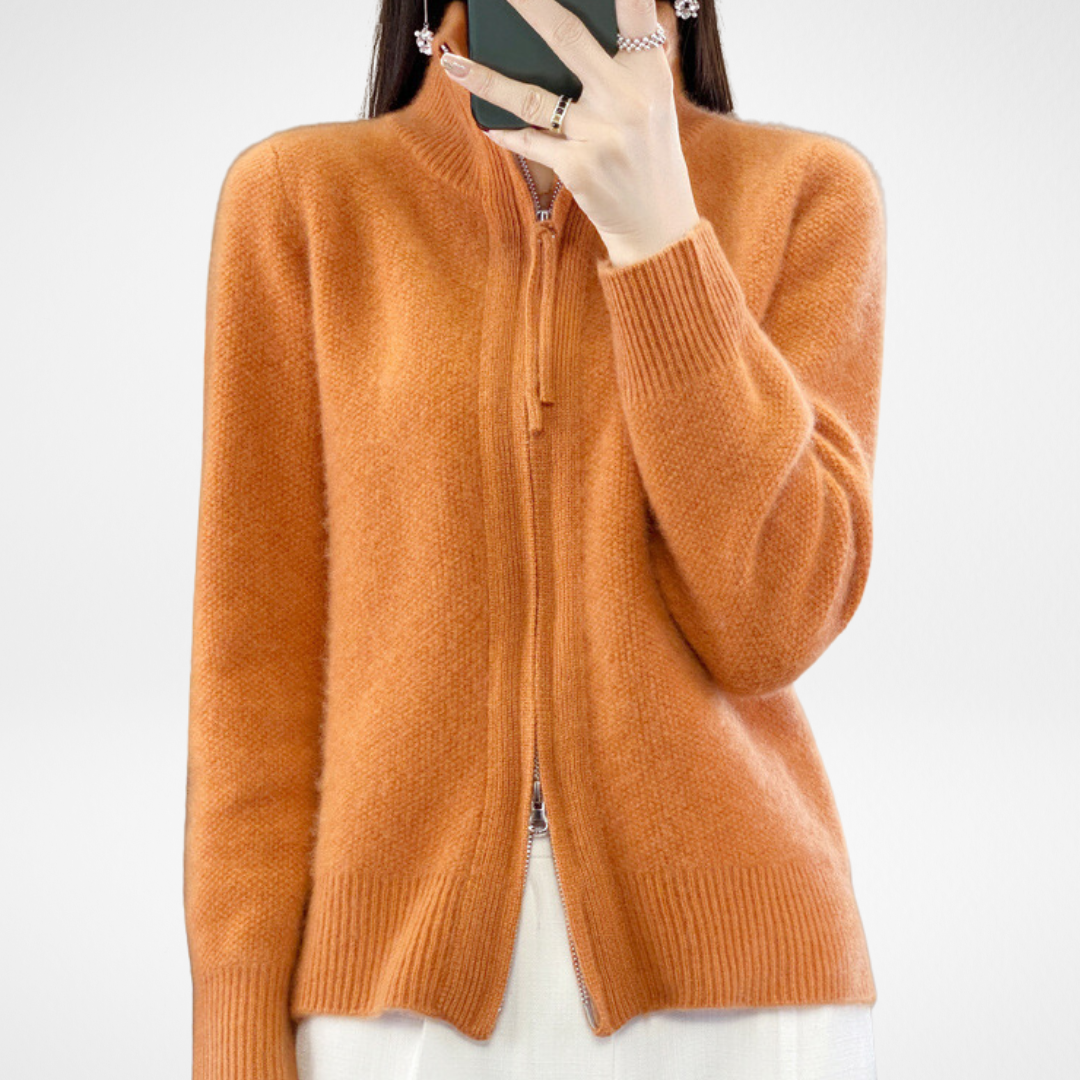 Céleste | Minimalist Zip Knit Sweater