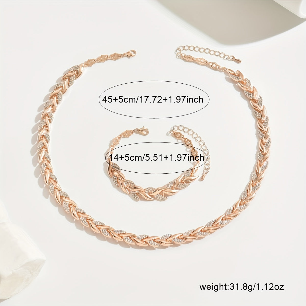 Vonda | Rhinestone Fish Tail Jewellery Set