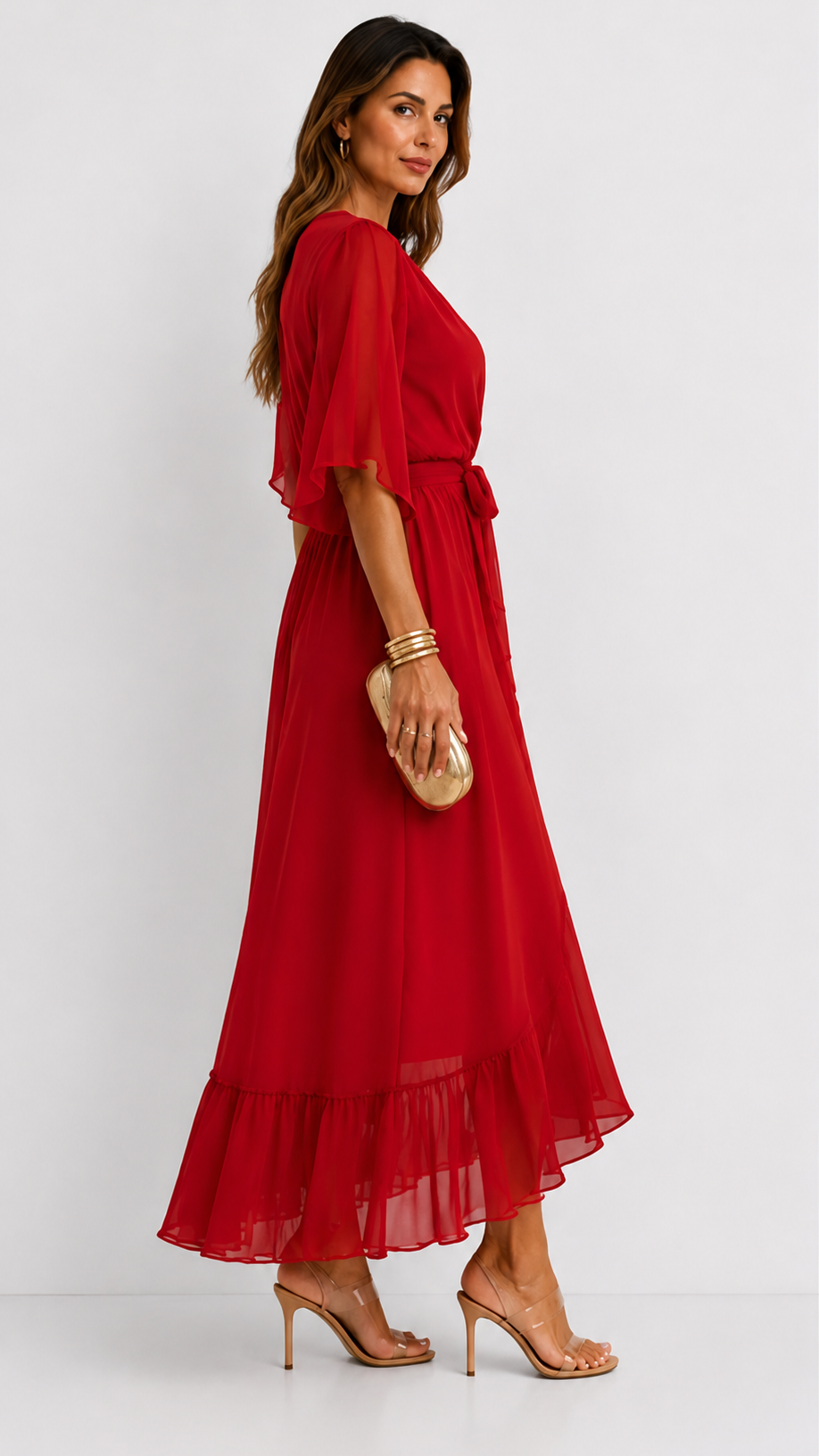 Yolande | Chiffon Wrap Maxi Dress