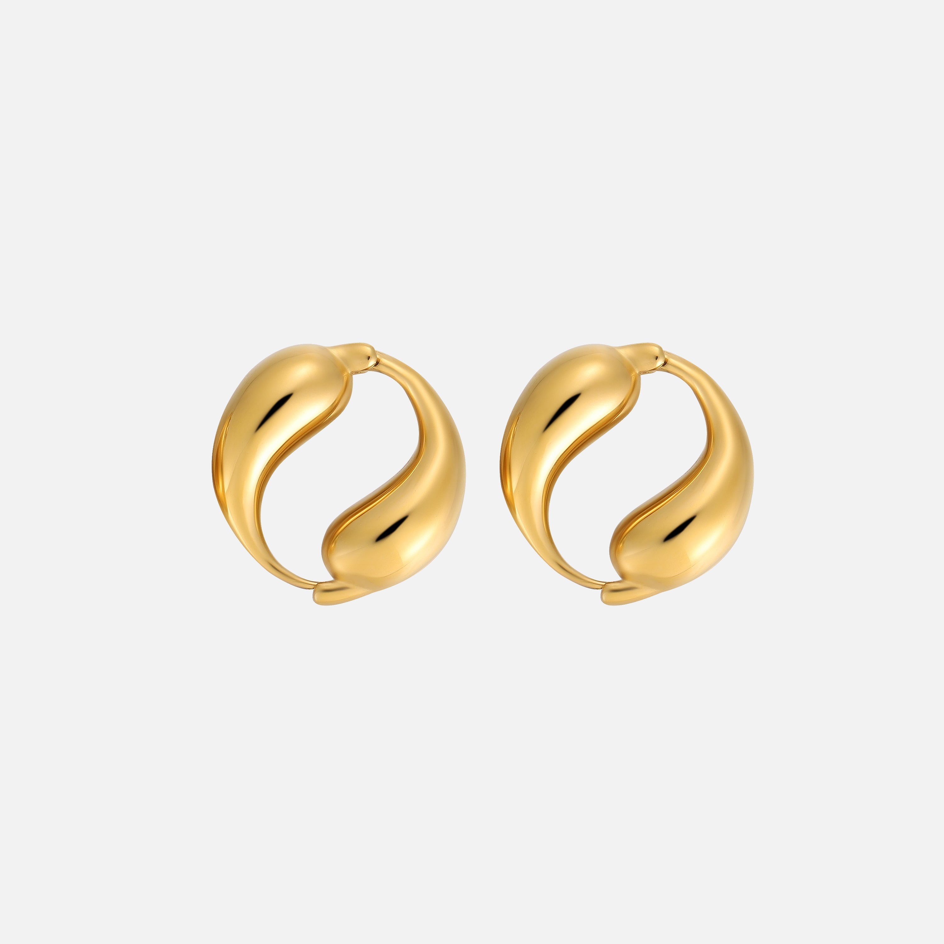 Xenia | Crescent Hoop Earrings, Gold