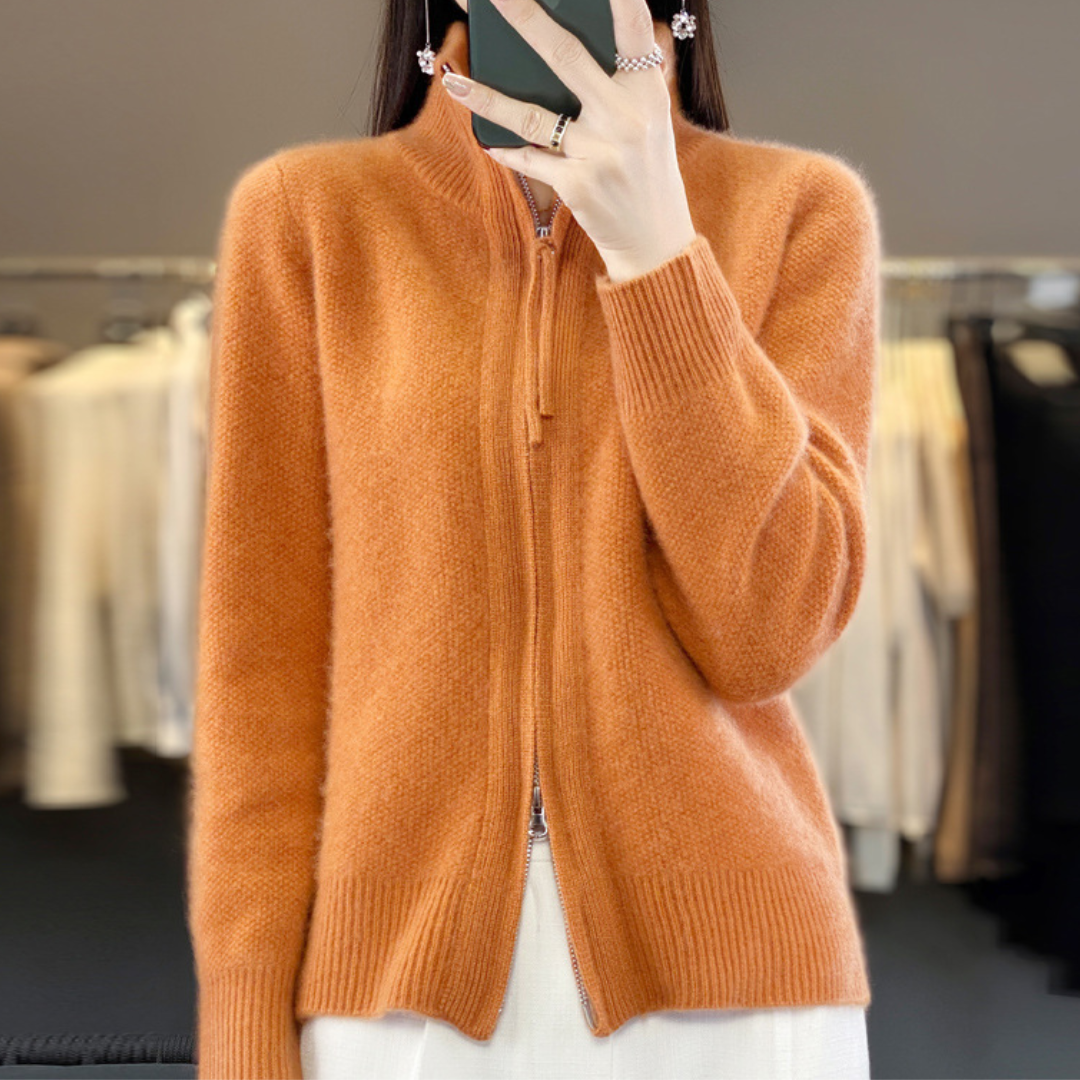 Céleste | Minimalist Zip Knit Sweater