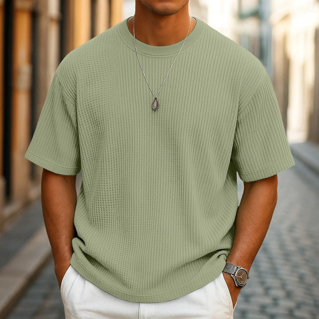 Zachariah | Waffle Knit Summer T-Shirt