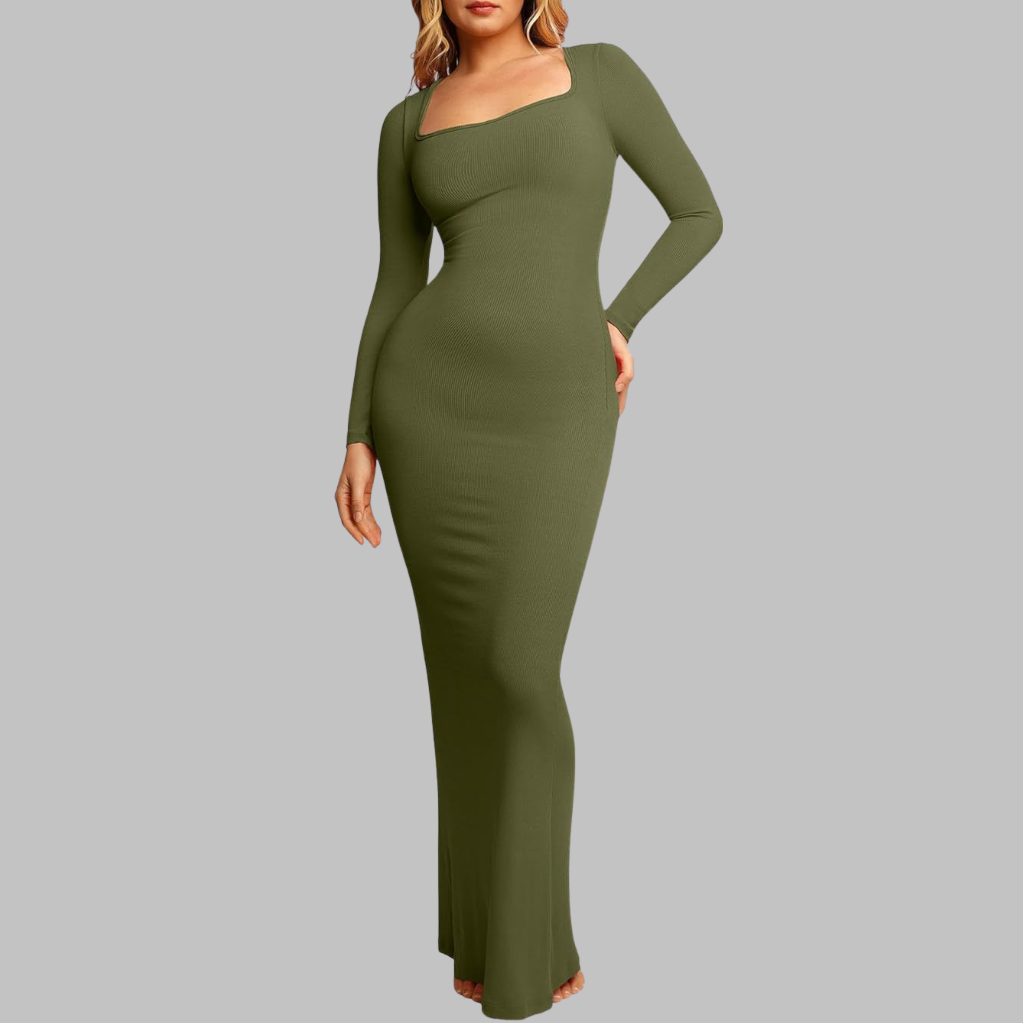 Vivienne | Long Sleeve Shapewear Midi Dress