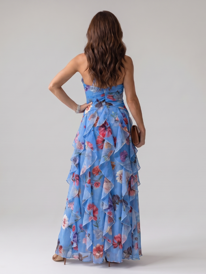 Leonora | Floral Halter Maxi Dress