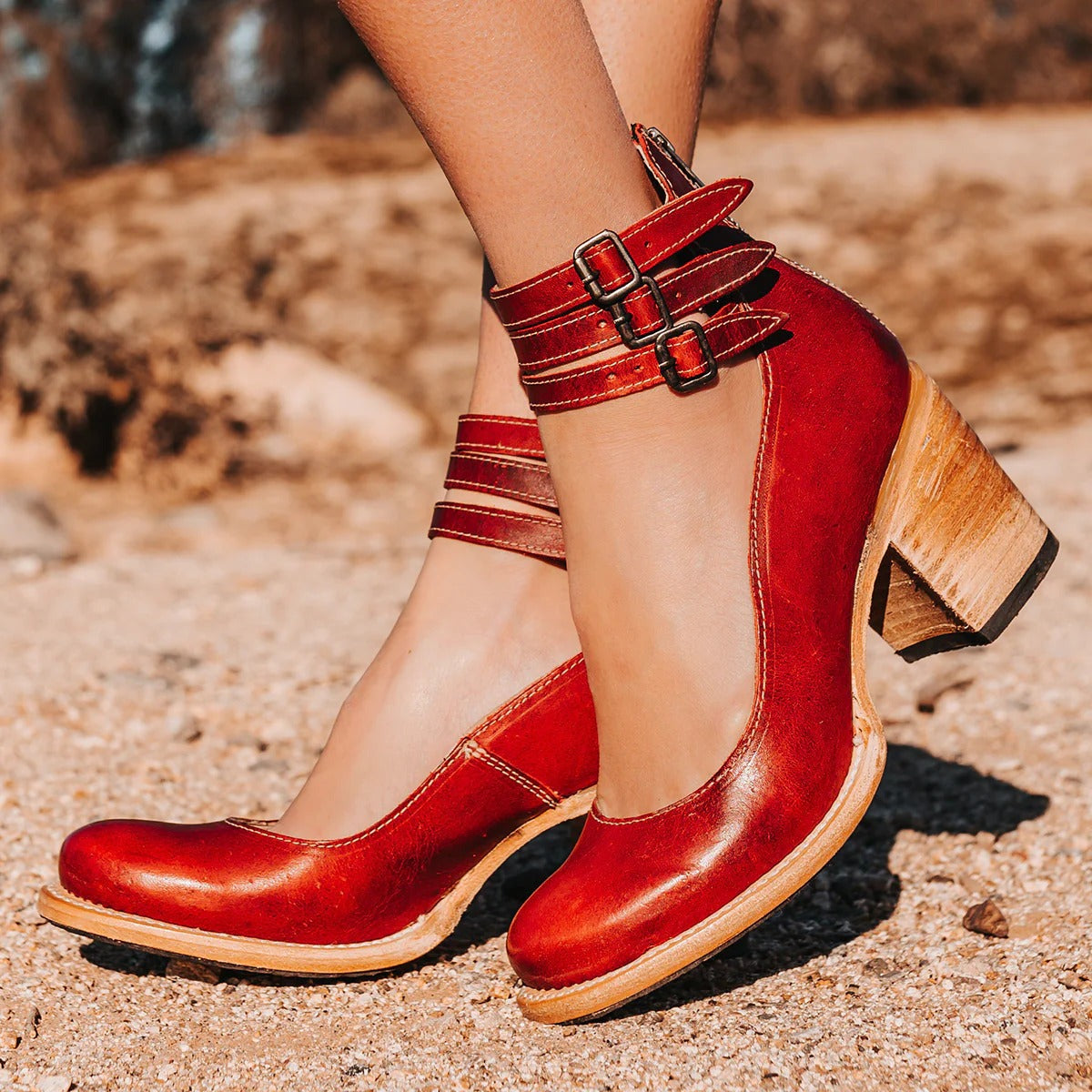 Queen | Buckle Strap Block Heel