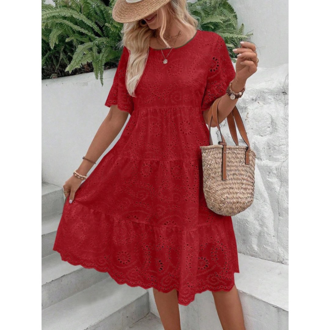 Solène | Boho Round Neck Summer Dress