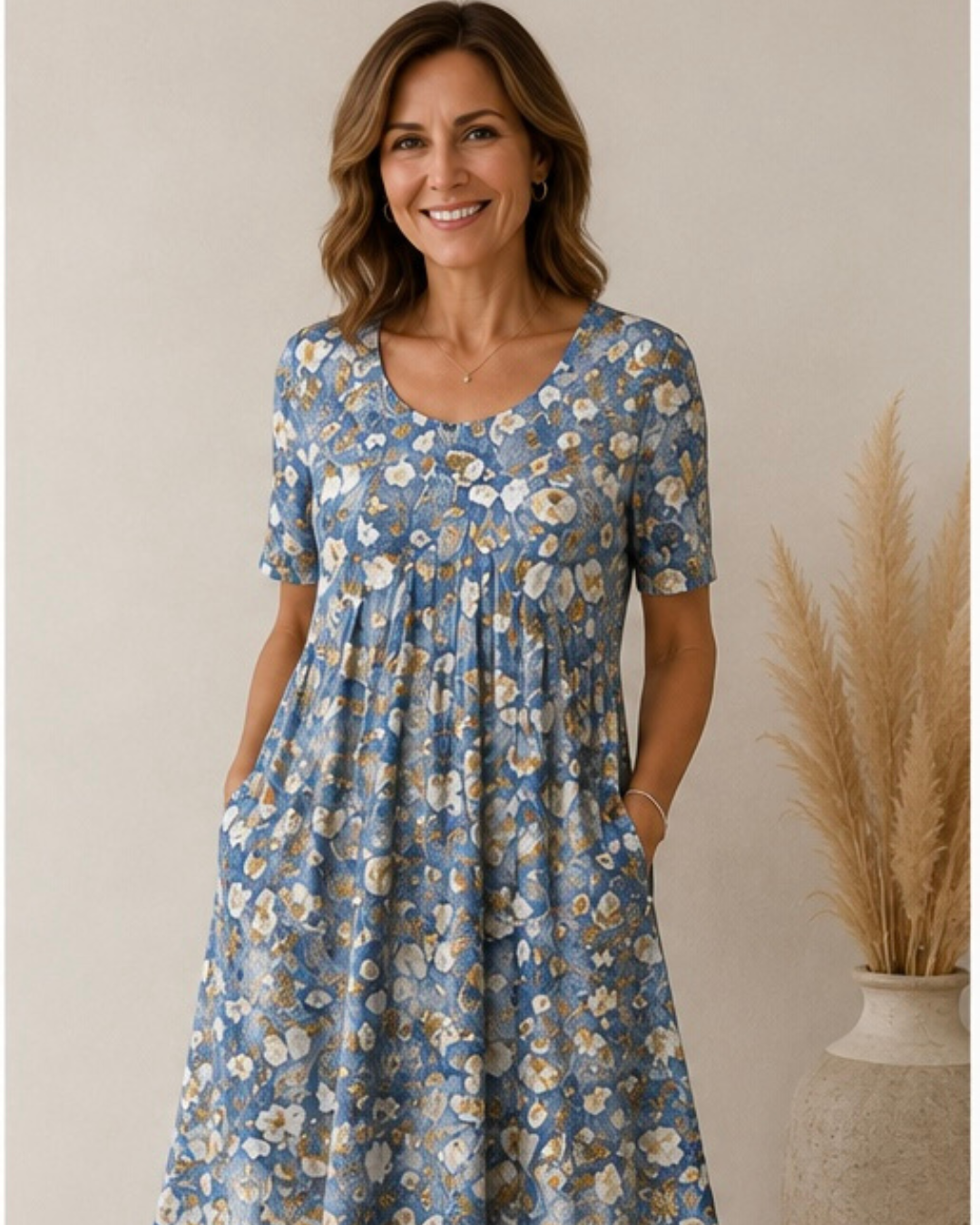 Renate | Graceful Floral Midi Dress