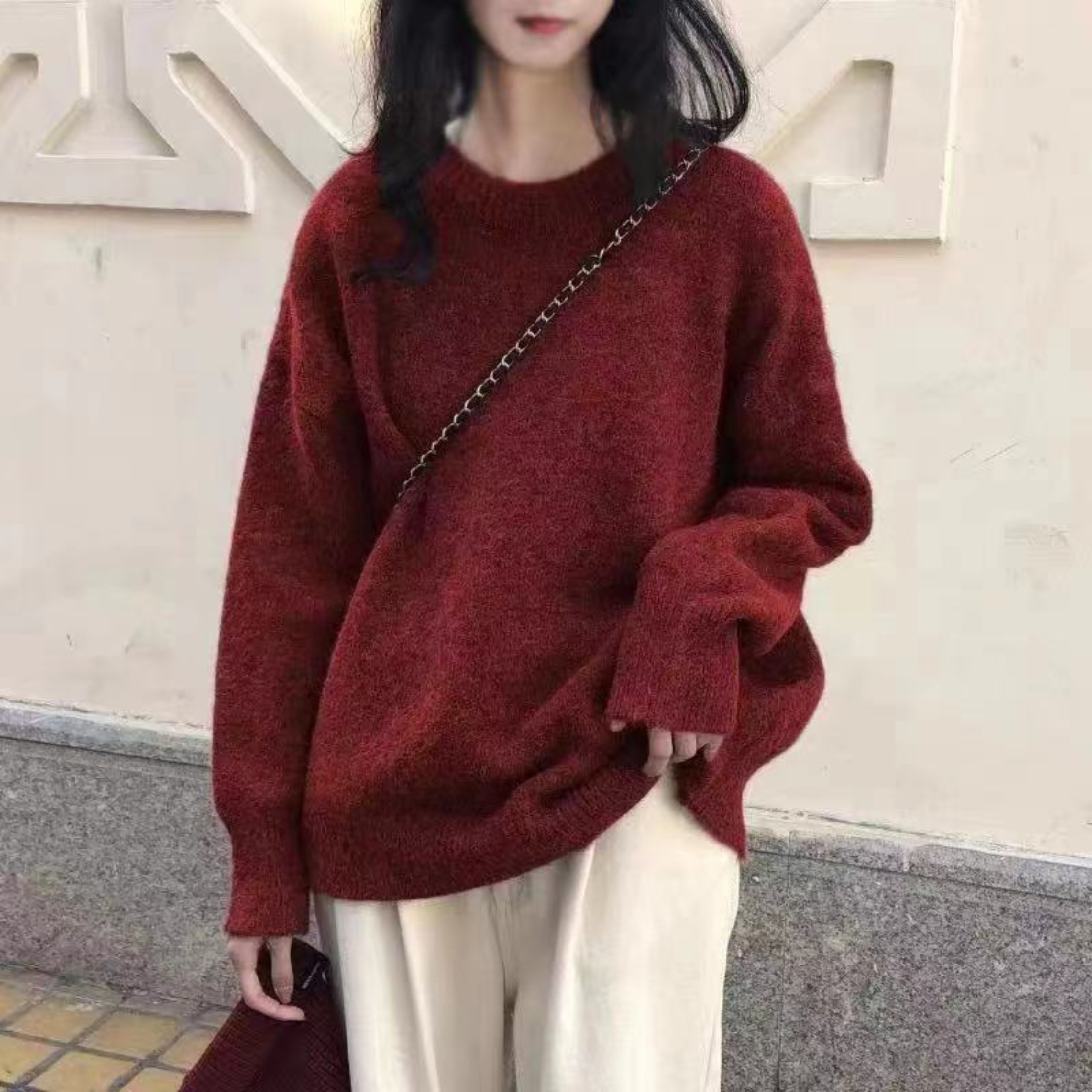 Camille | Relaxed Round Neck Knit Sweater