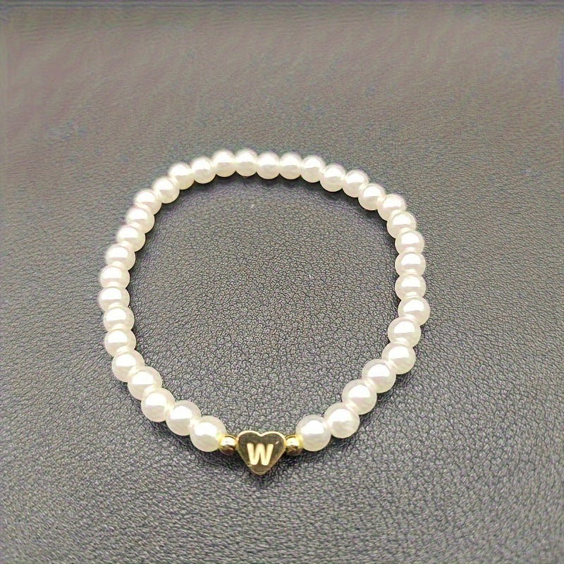 Jocelyn | Initial Heart Charm Bracelet