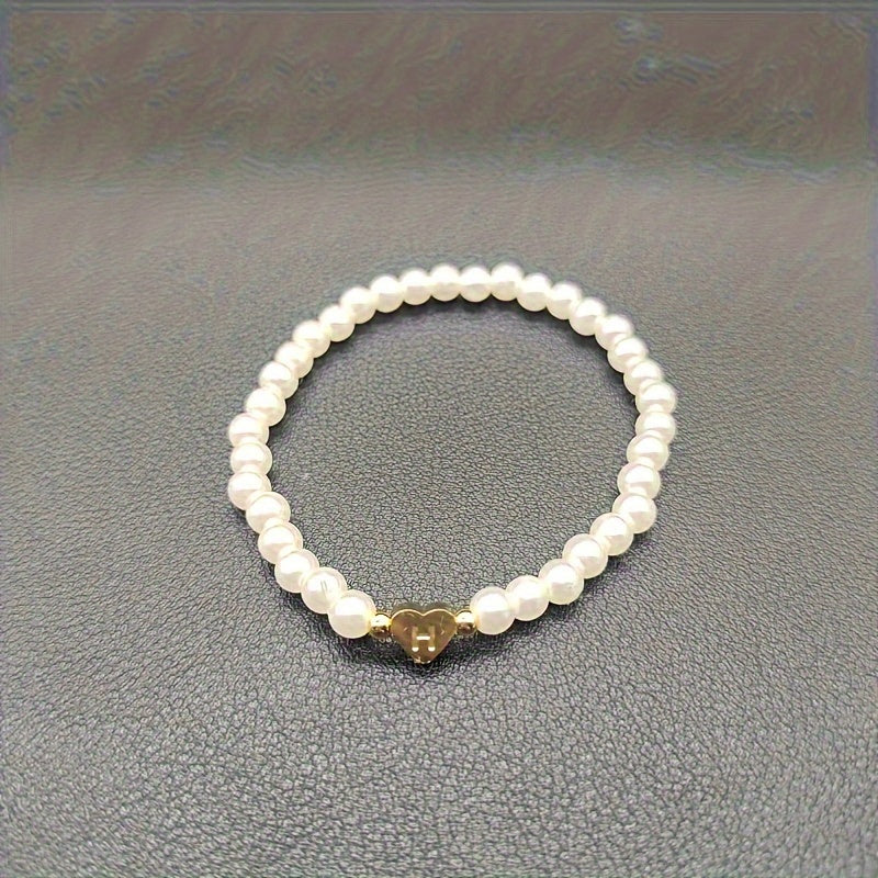 Jocelyn | Initial Heart Charm Bracelet