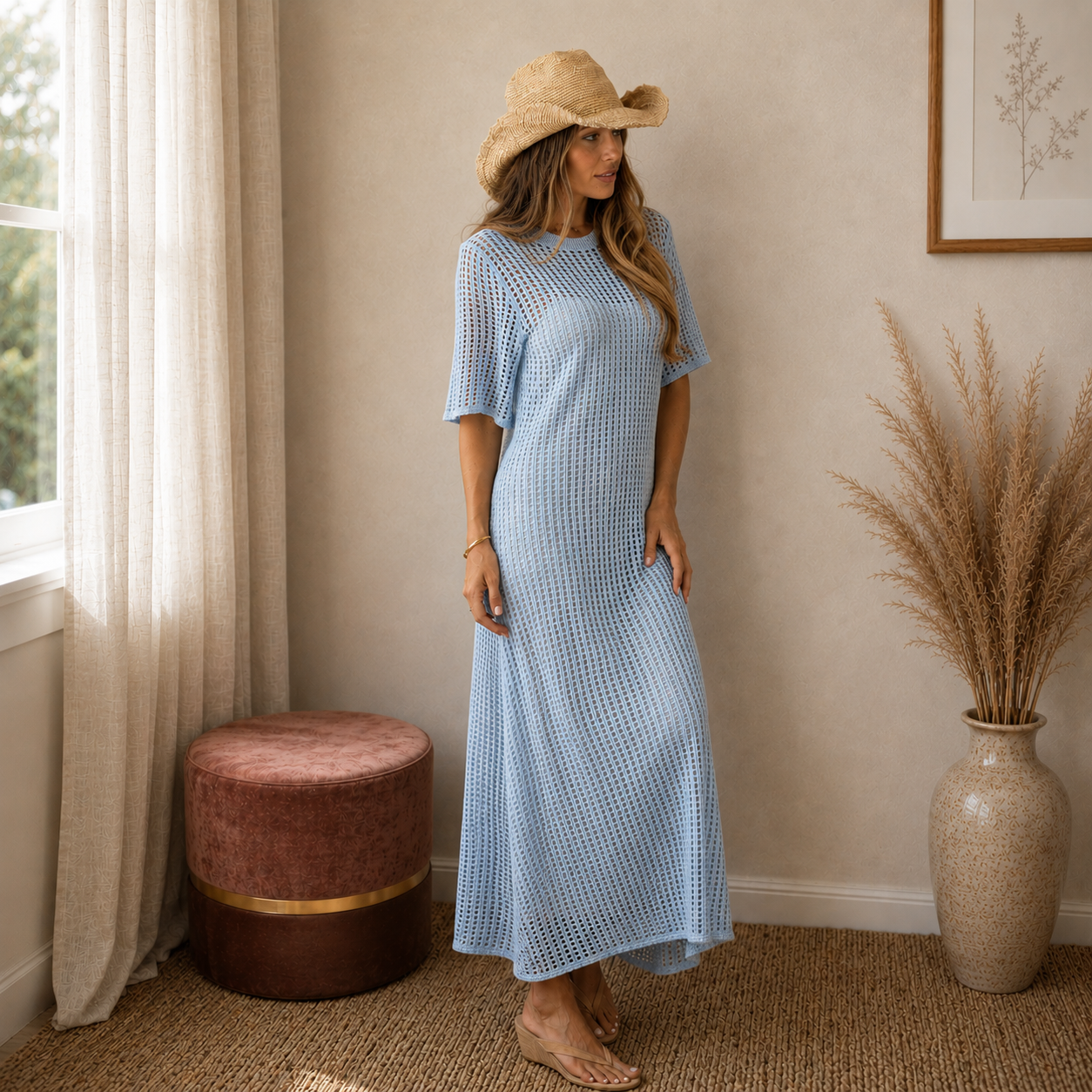 Galena | Crochet Maxi Midi Dress