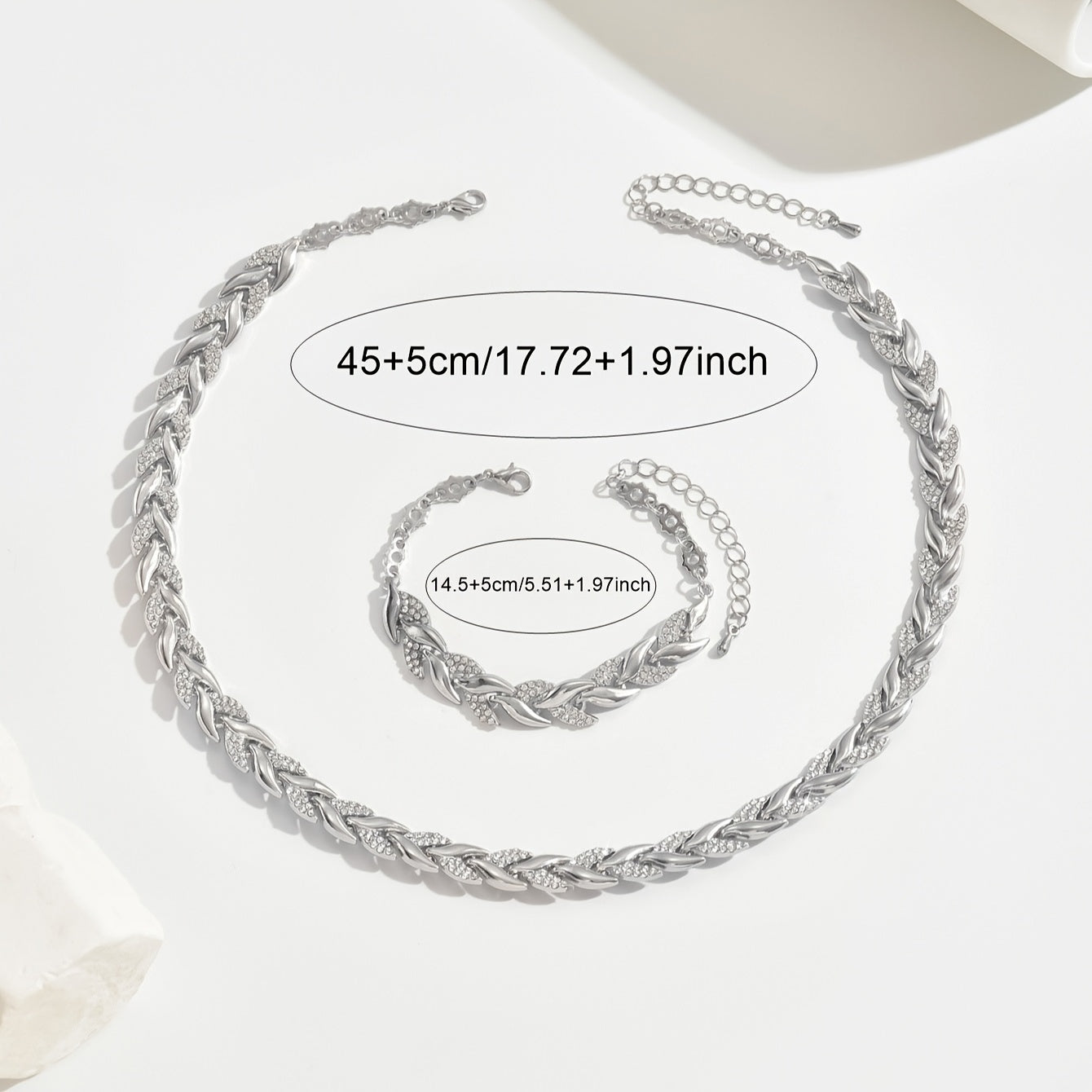 Vonda | Rhinestone Fish Tail Jewellery Set