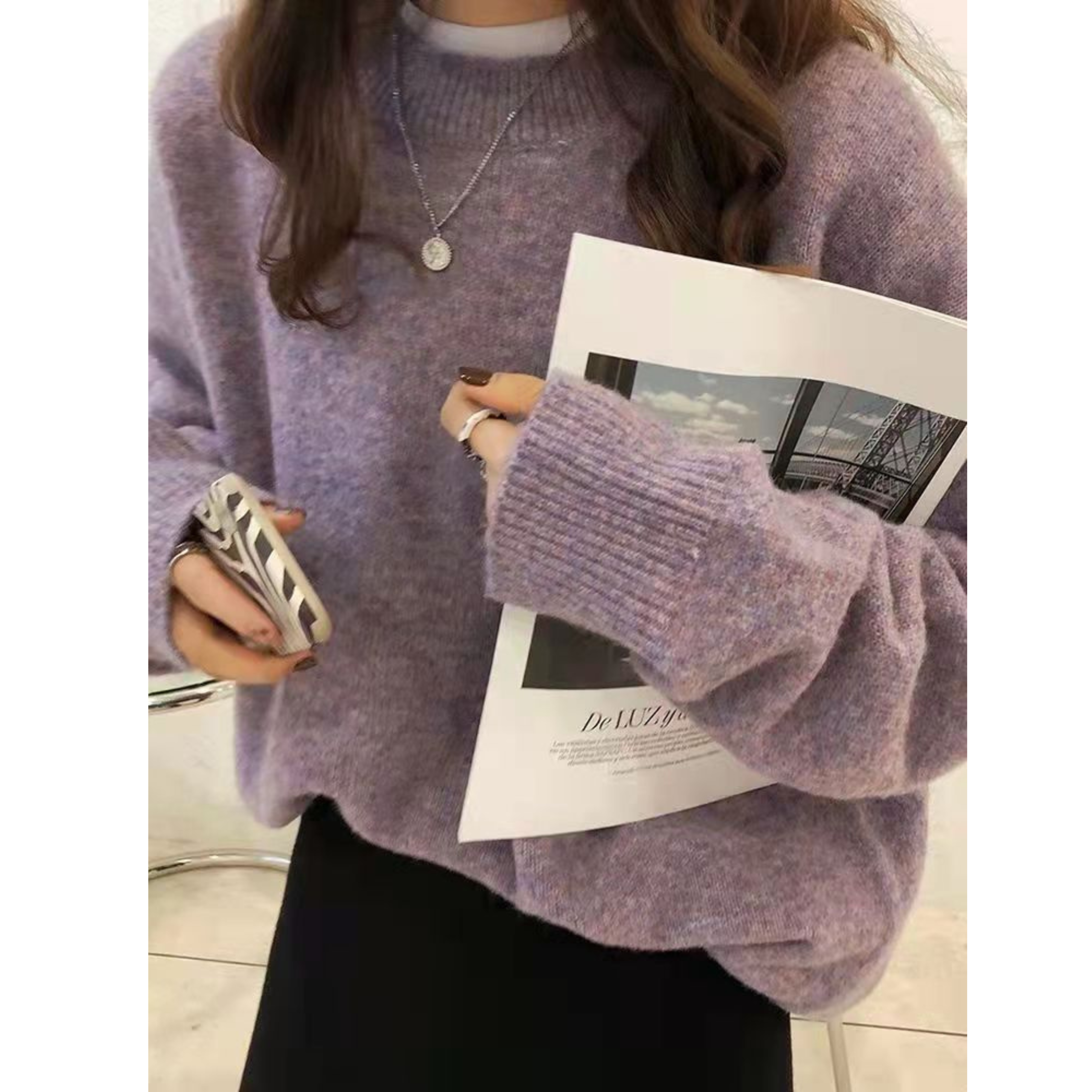 Camille | Cozy Long Sleeve Round Neck Sweater