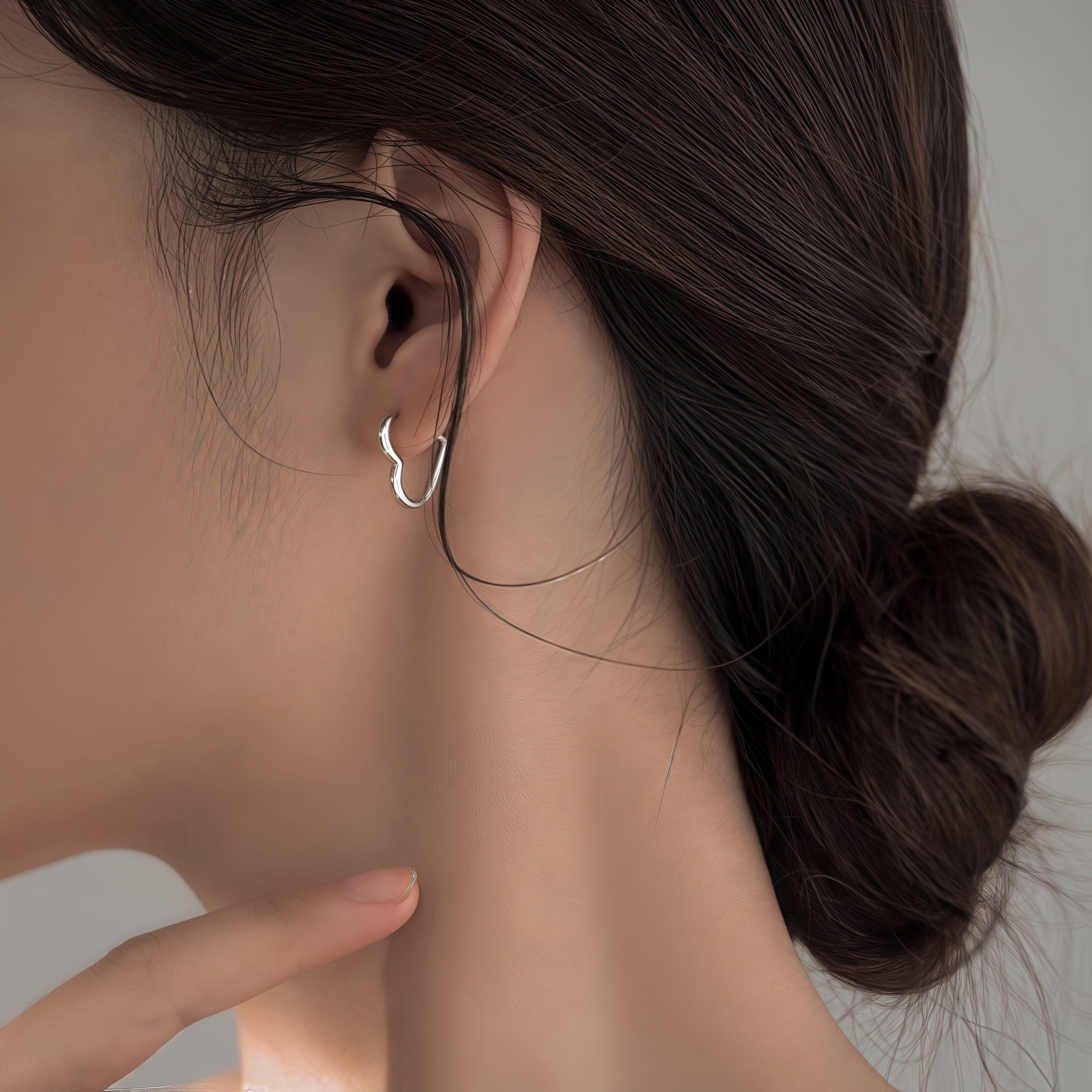 Danielle | Golden Heart Stainless Steel Earrings
